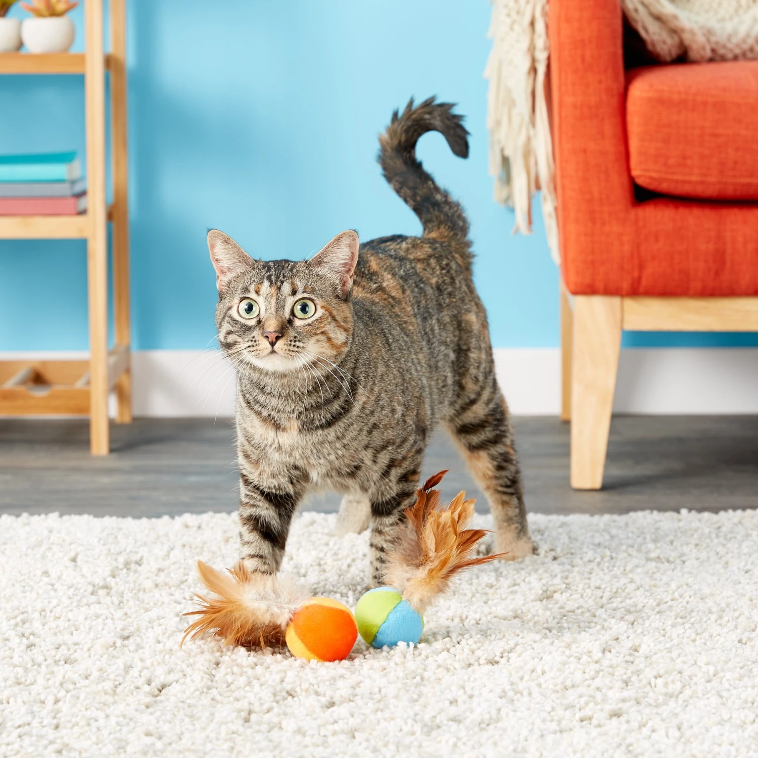 SmartyKat Flutter Balls Feathery Cat Toy - Image 4