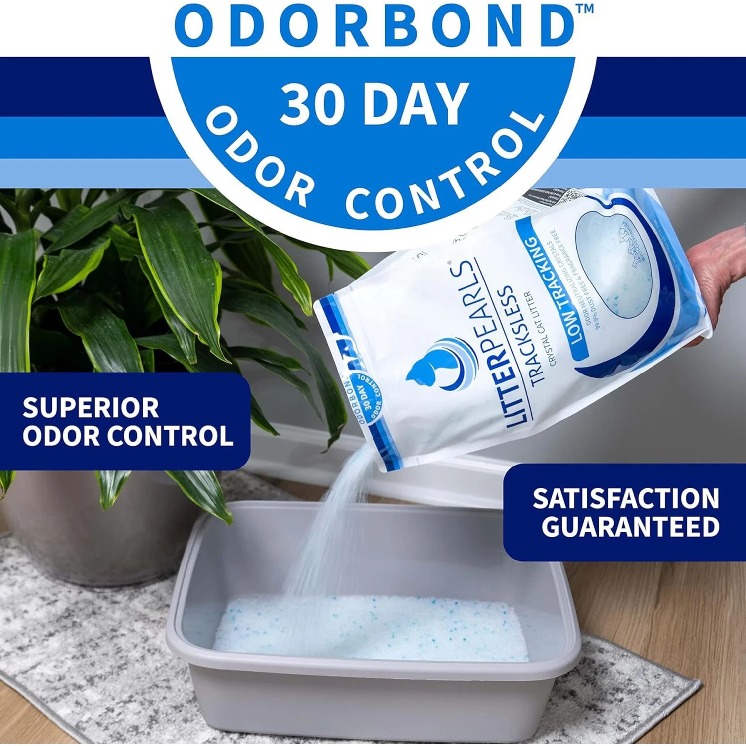 Litter Pearls Tracksless Unscented Non-Clumping Crystal Cat Litter - Image 3