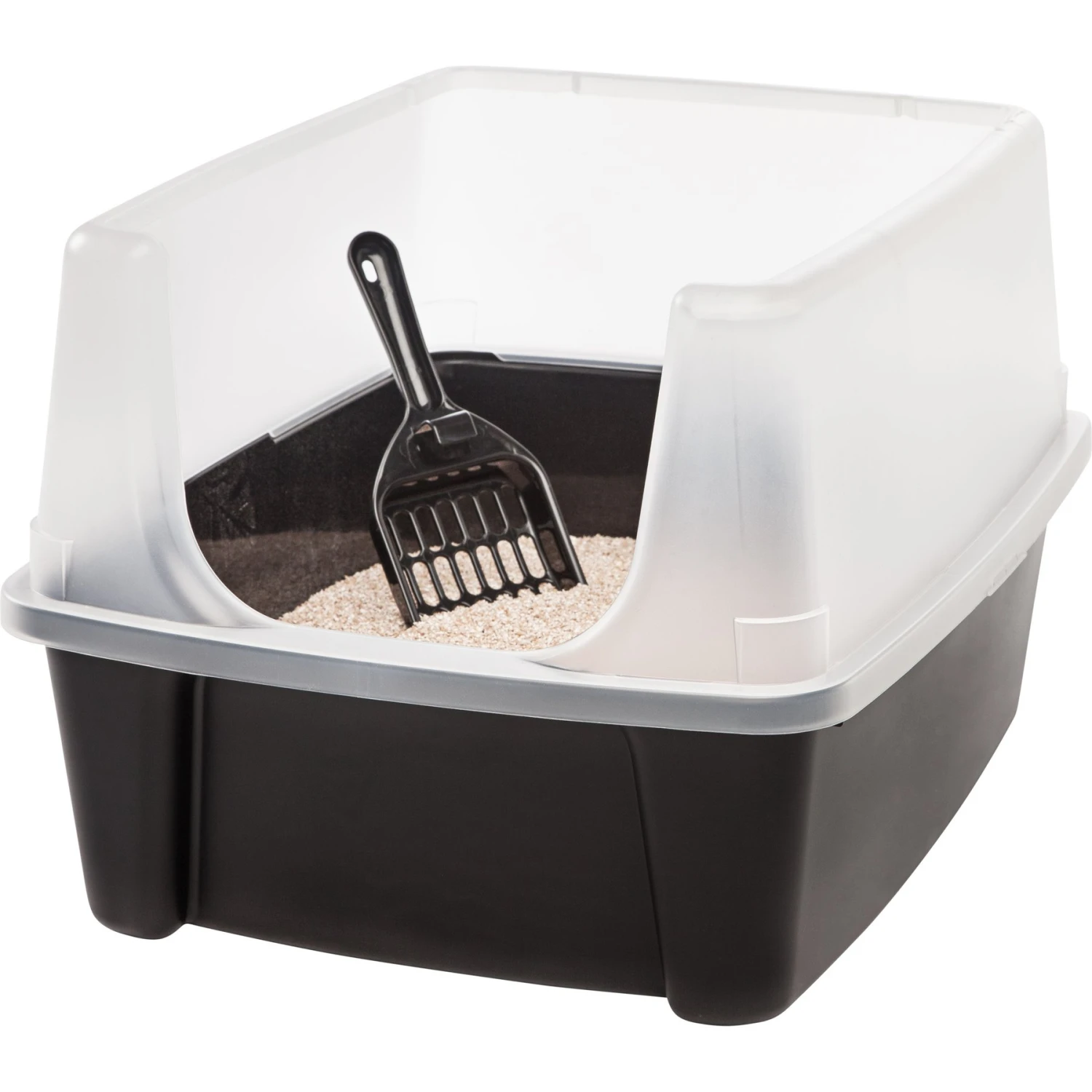 IRIS USA Open Top Litter Box With Scatter Shield & Scoop - Image 3