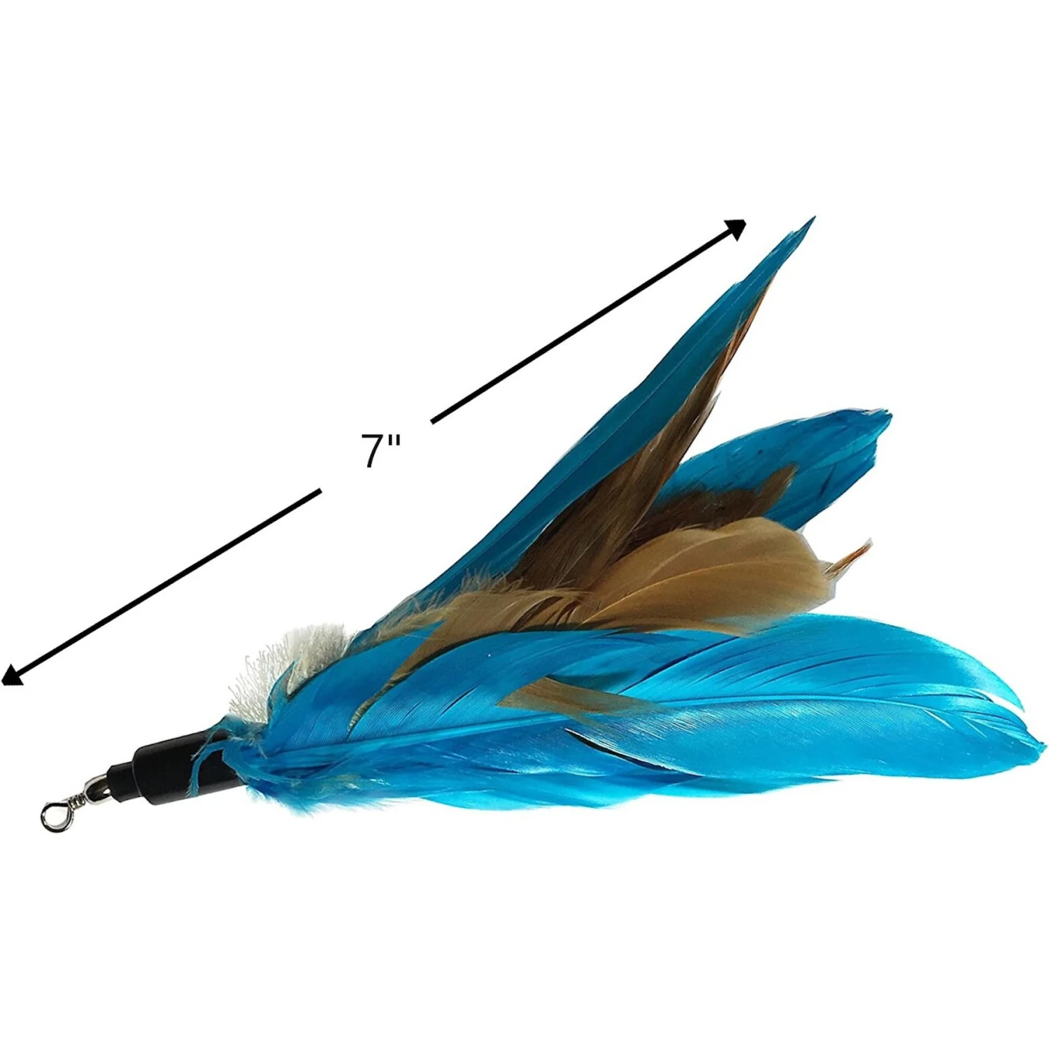 Pet Fit For Life 7 Piece Replacement Feather Pack For Wand Cat Toy - Image 2