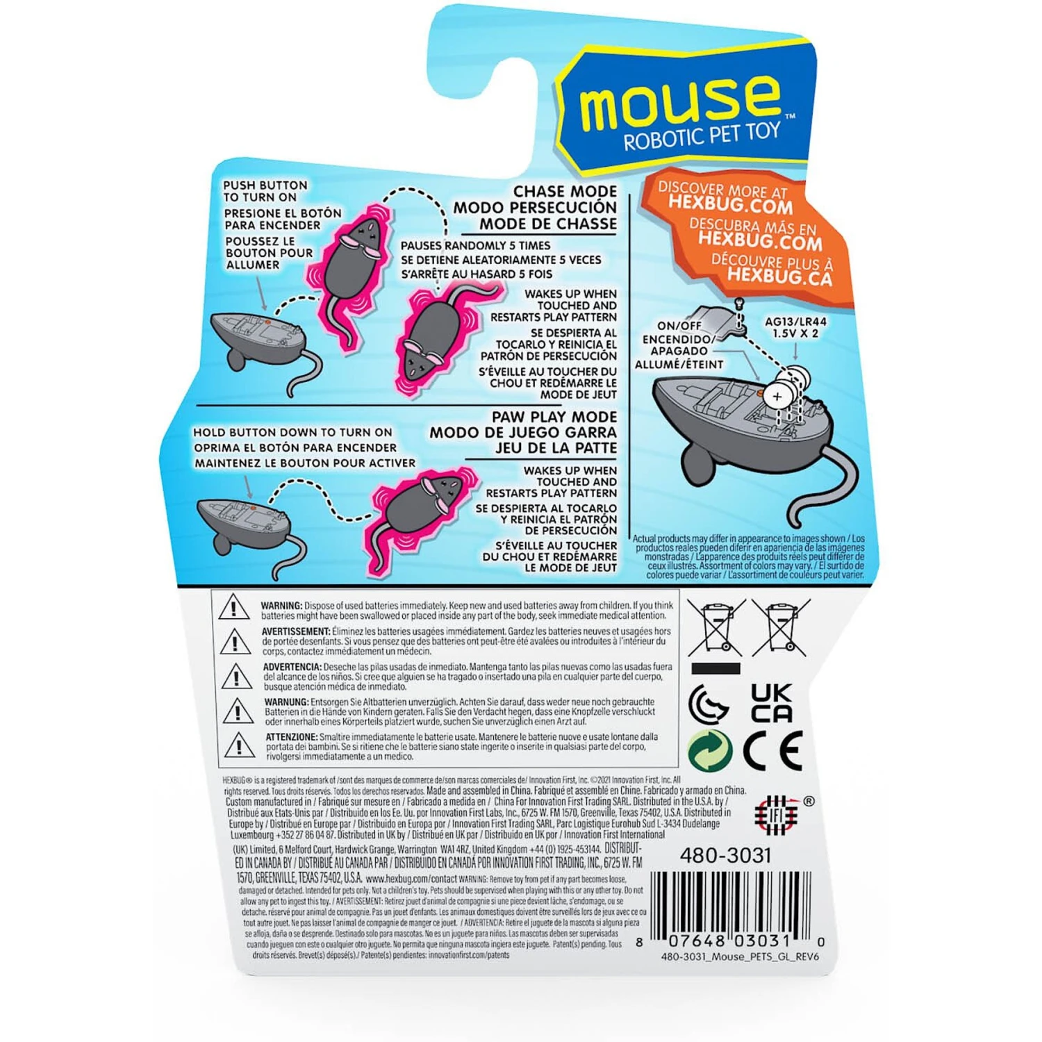 Hexbug Mouse Robotic Cat Toy, Color Varies - Image 5