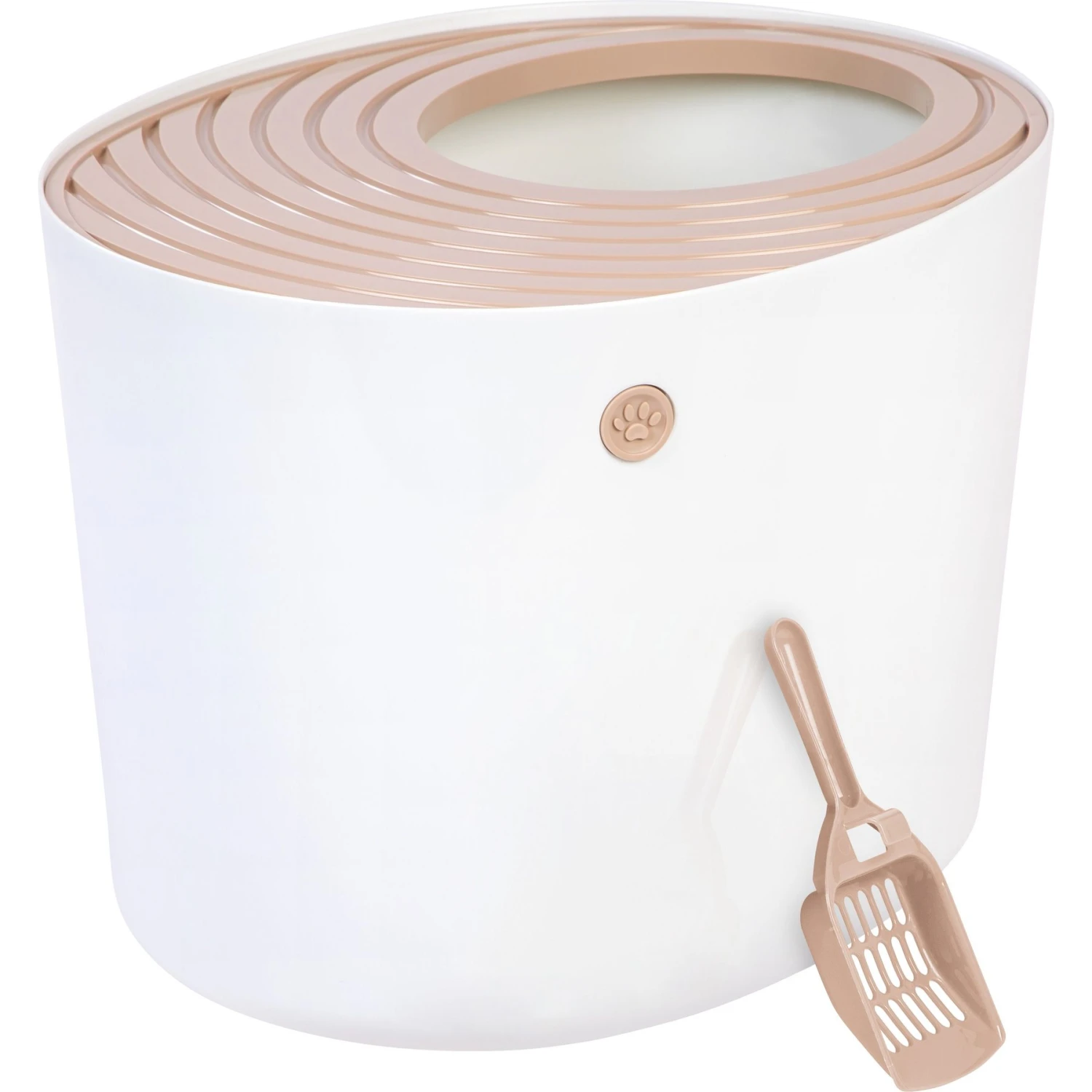 IRIS USA Round Top Entry Cat Litter Box & Scoop - Image 7
