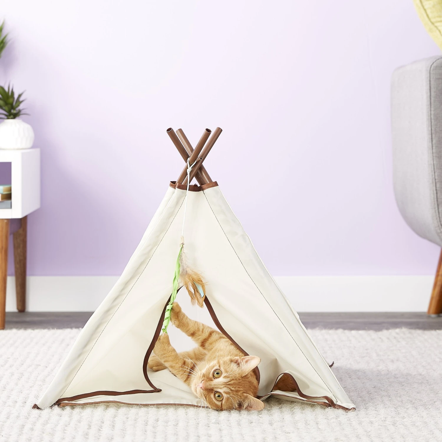 SmartyKat Kitty Camp TeePee Cat Toy - Image 6