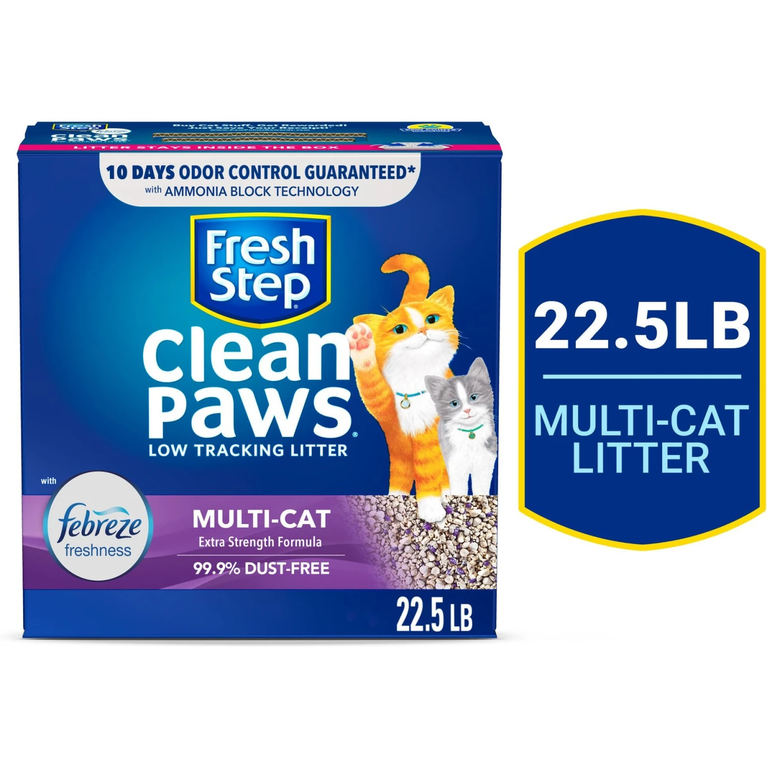 Fresh Step Clean Paws Multi-Cat Scented Clumping Cat Litter