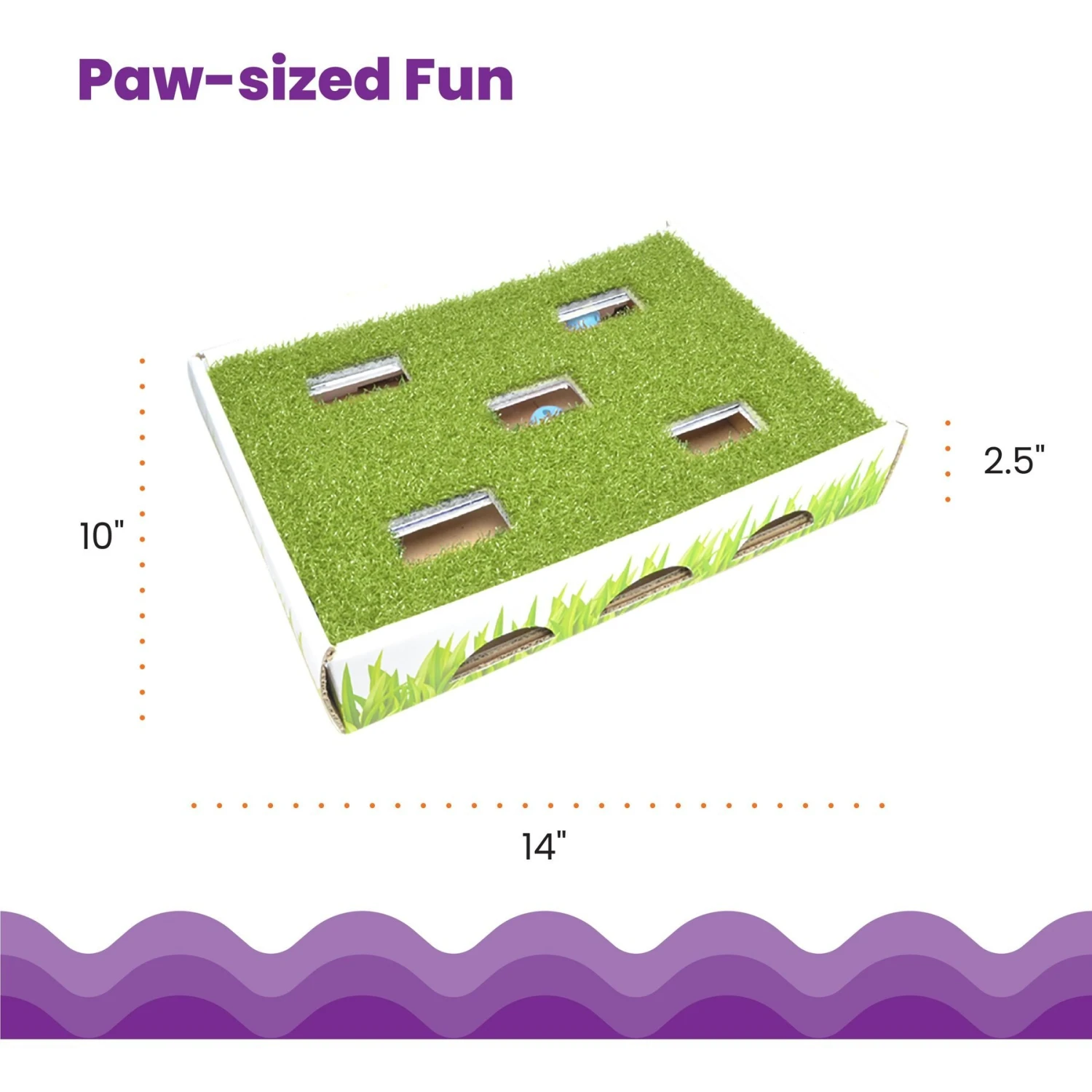 Catstages Grass Patch Hunting Box Cat Scratcher Toy - Image 5