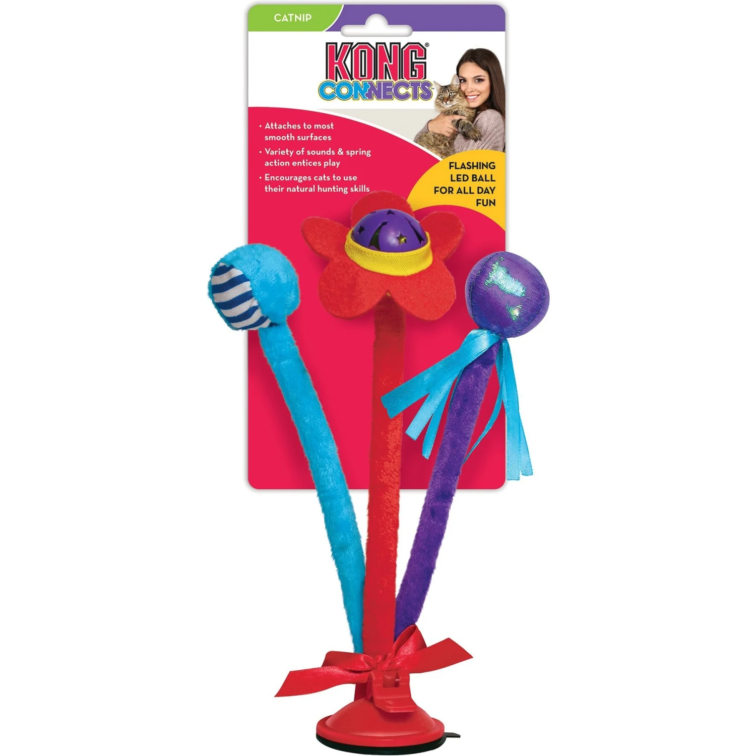 KONG Connects Bat 'N Spring Cat Toy - Image 2