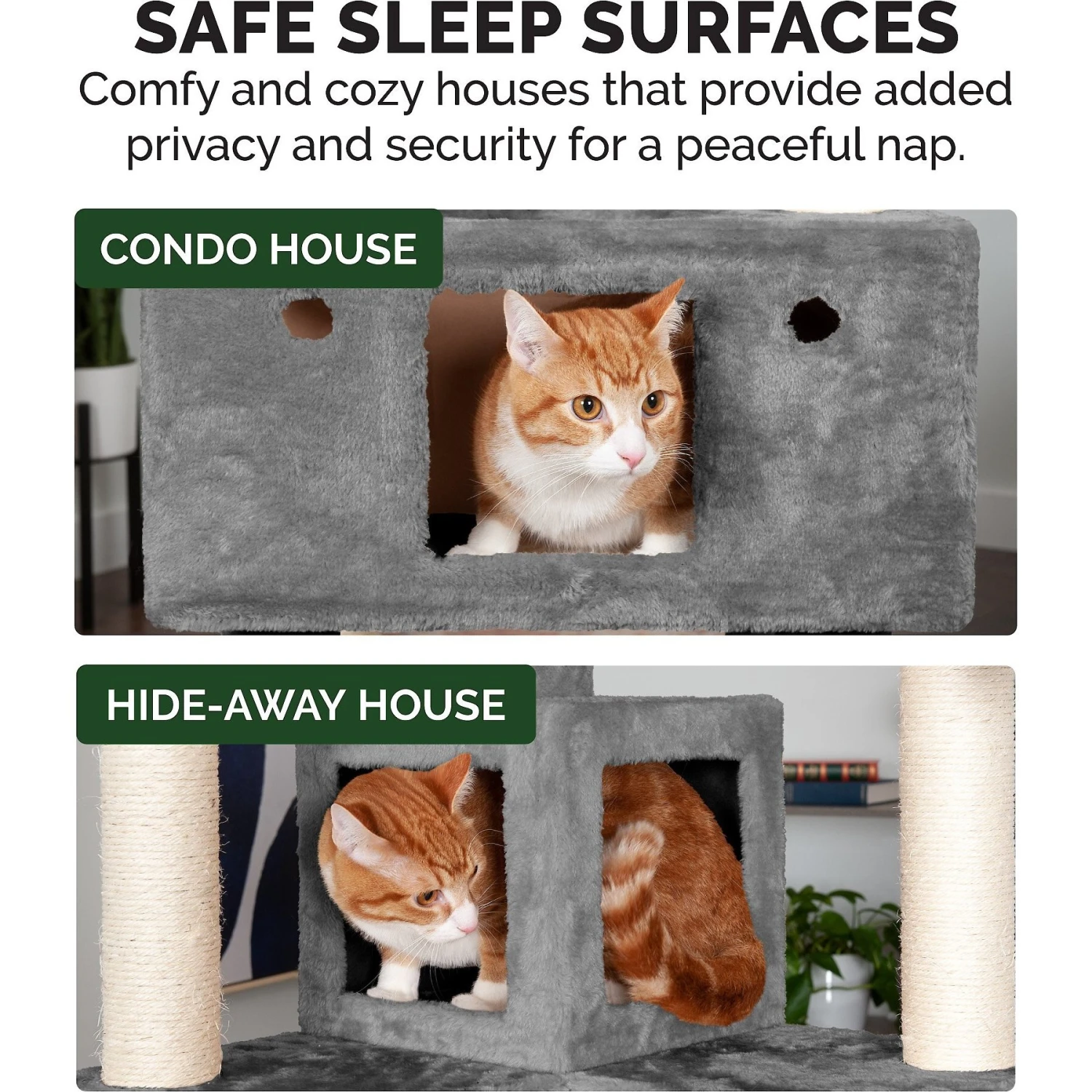 Tiger Tough Double Decker Playground 69.3-in Faux Fur Cat Tree & Condo - Image 6