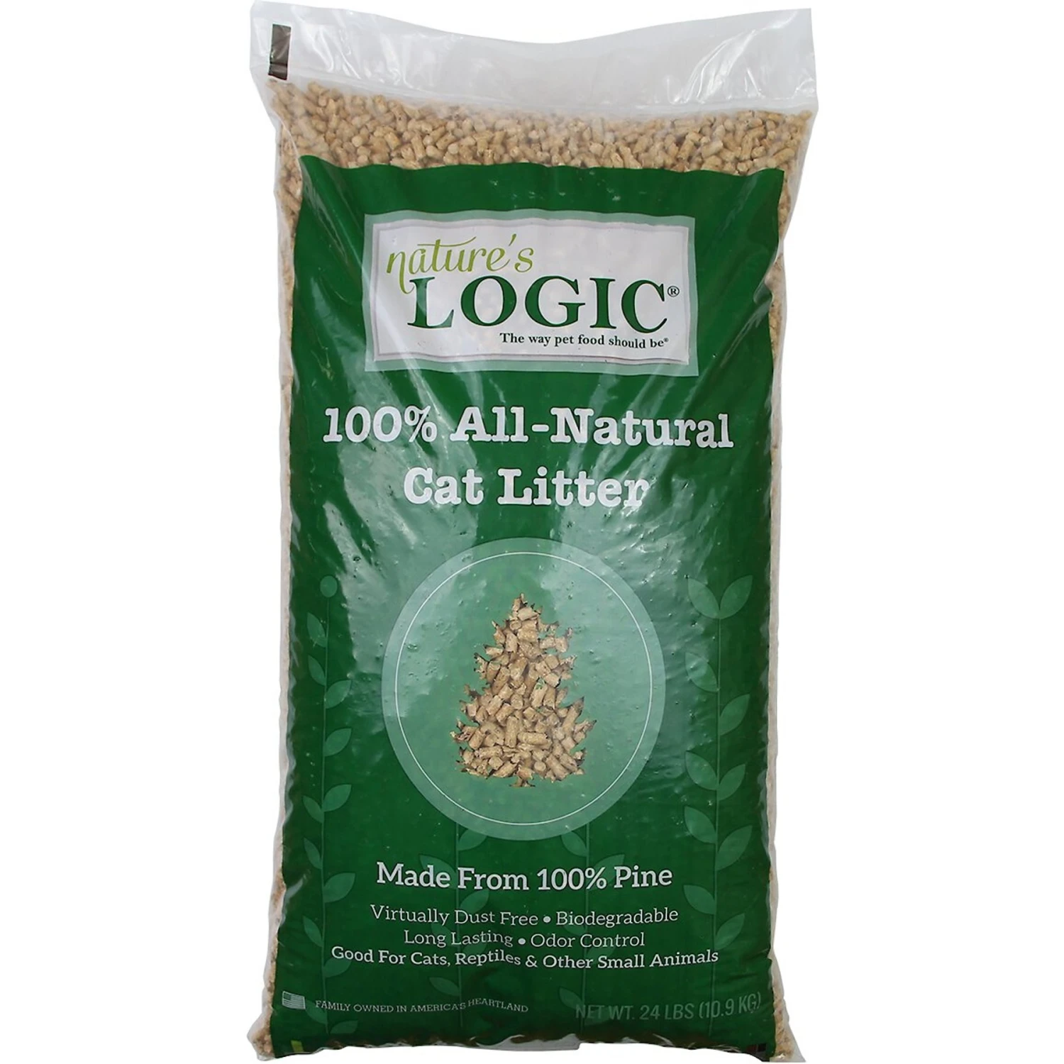 Nature's Logic All Natural Pine Unscented Non-Clumping Wood Cat Litter