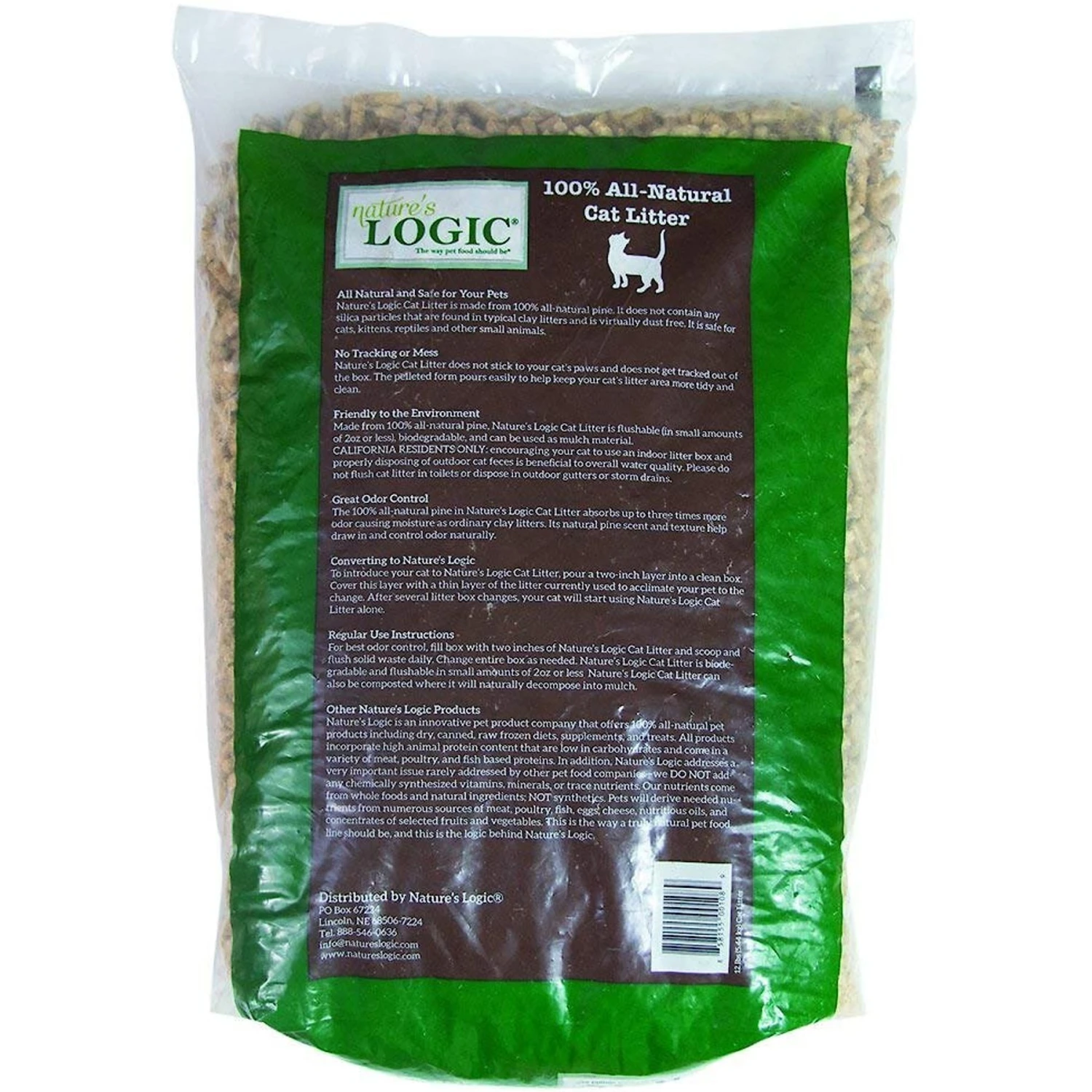 Nature's Logic All Natural Pine Unscented Non-Clumping Wood Cat Litter - Image 2