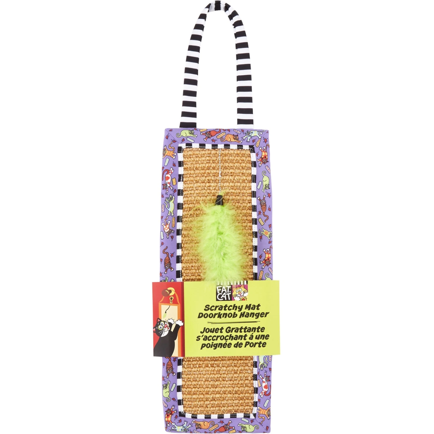 Fat Cat Scratchy Mat Doorknob Hanger Cat Toy - Image 4