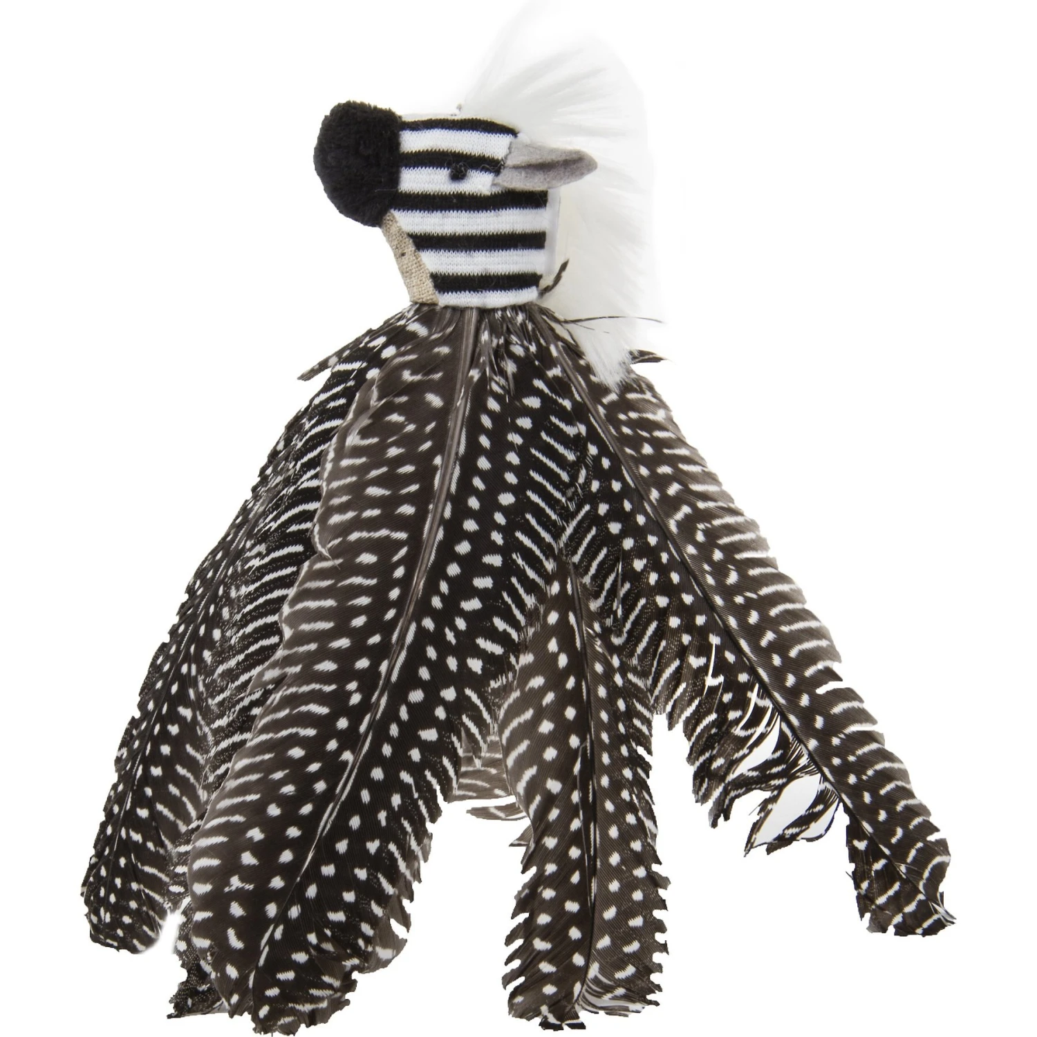 Petlinks HappyNip Safari Zippy Zebra Feathered Cat Toy With Catnip