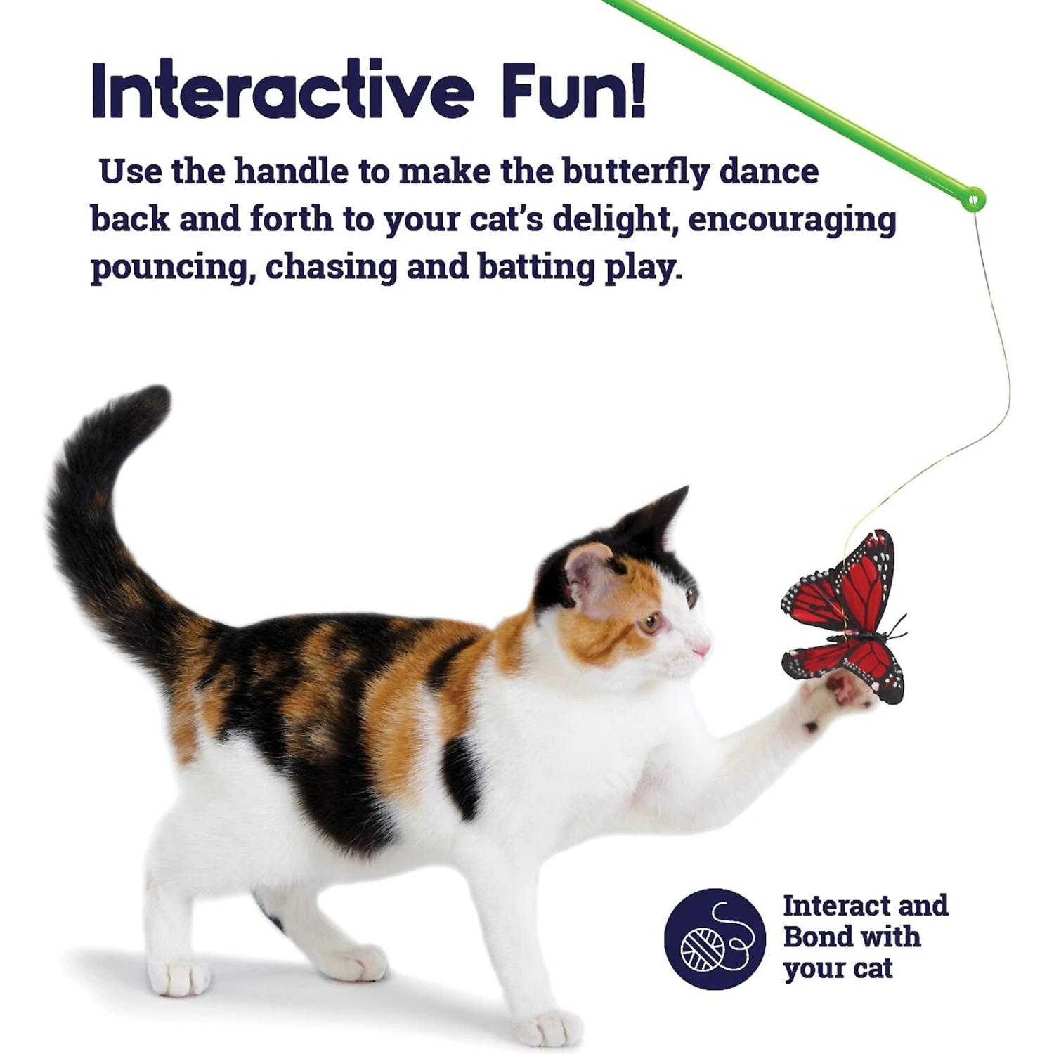 Catstages Butterfly Cat Wand Toy - Image 2