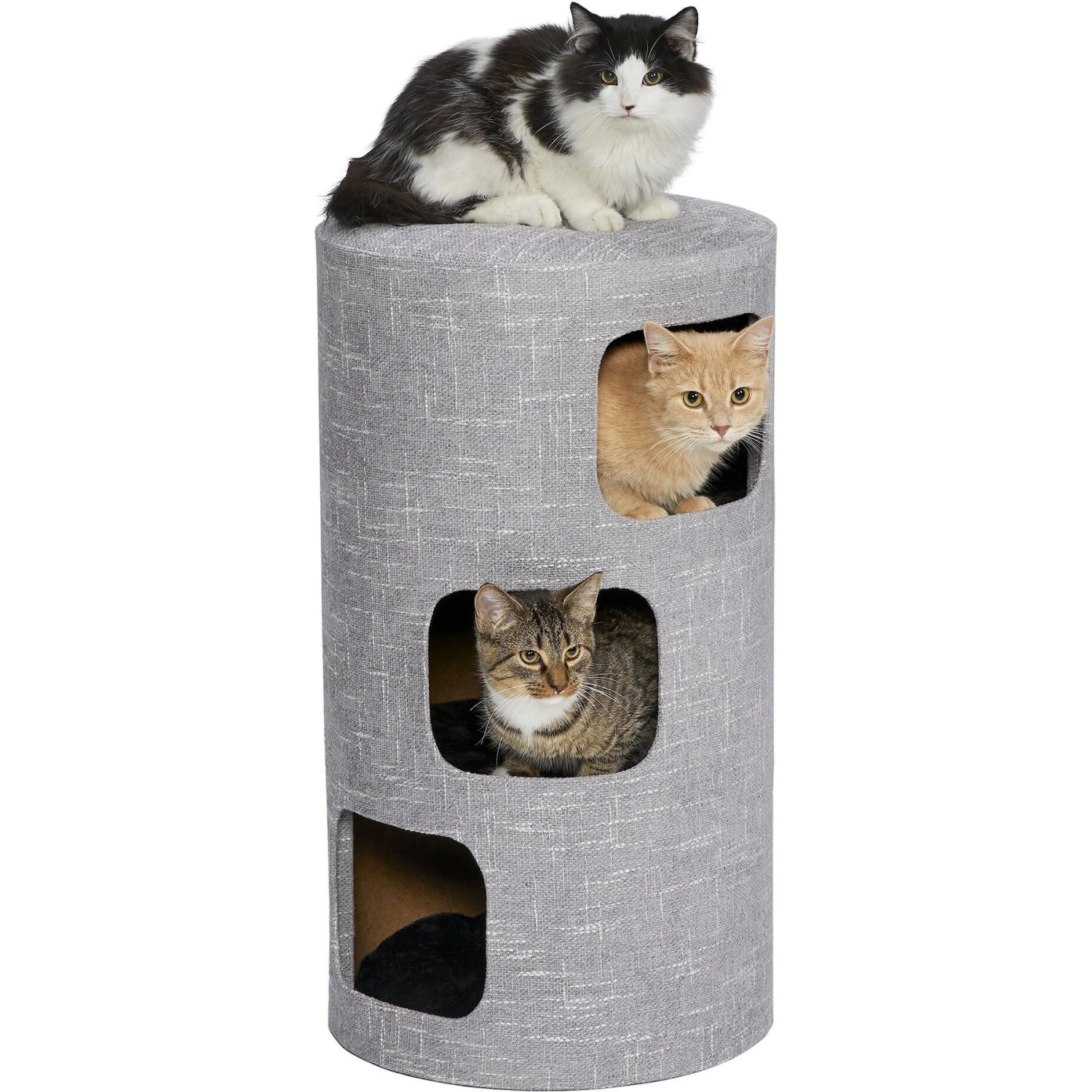 MidWest 3-Story Feline Nuvo Stella Cat Condo, Silver