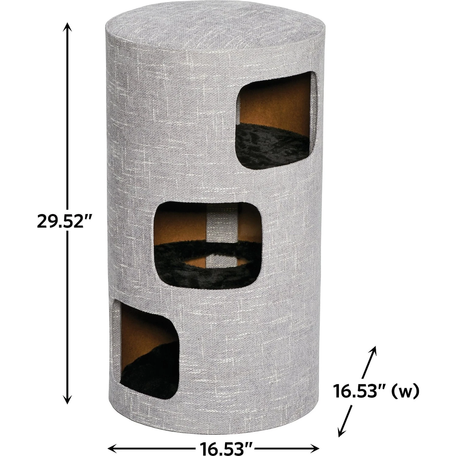 MidWest 3-Story Feline Nuvo Stella Cat Condo, Silver - Image 3