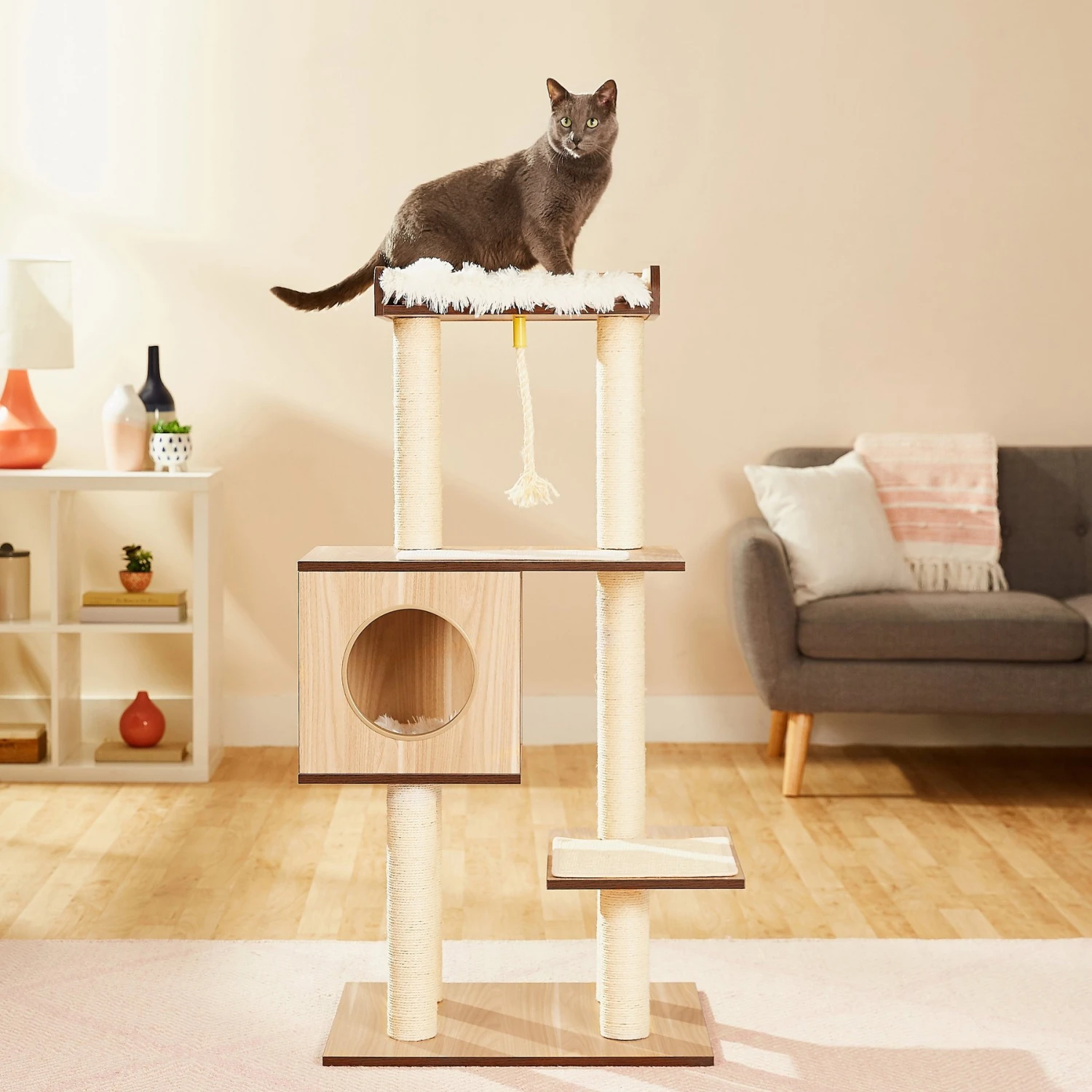 Frisco 47.5-in Modern Cat Tree & Condo