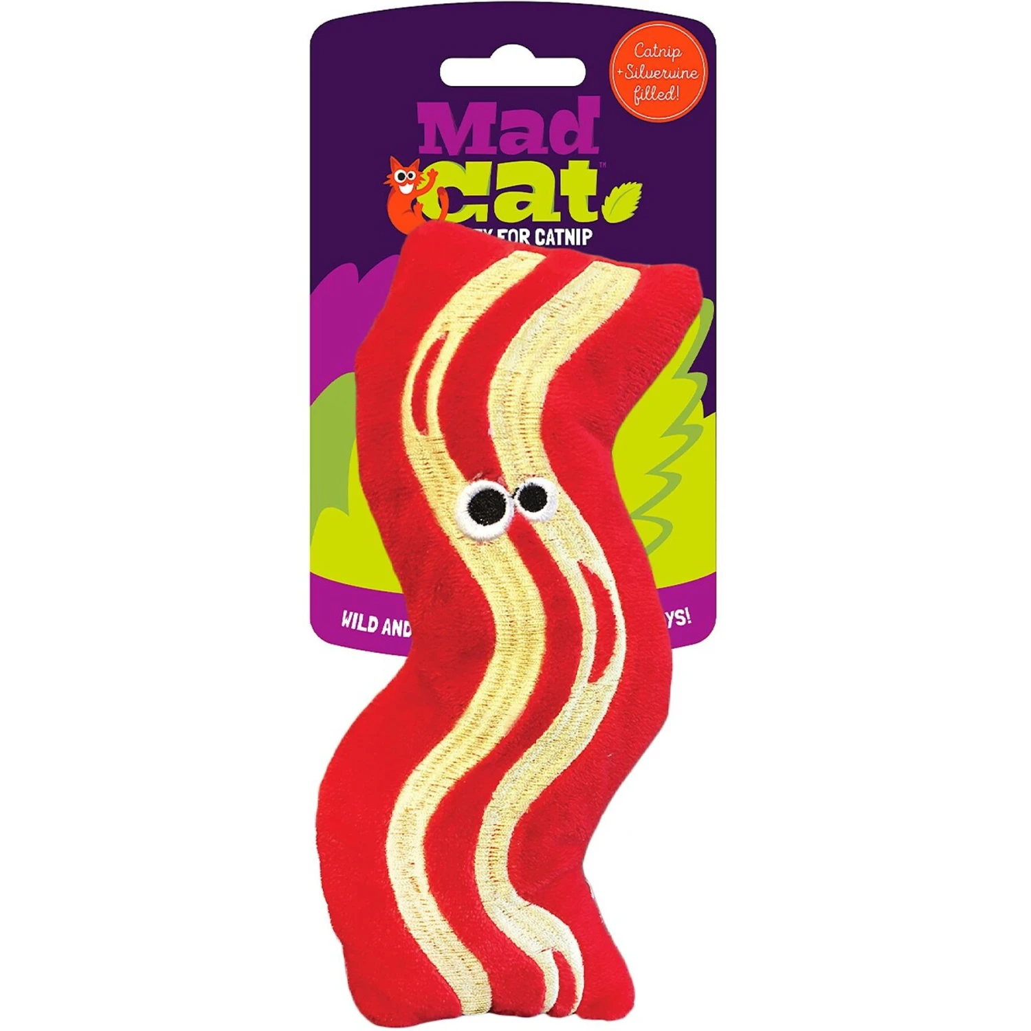 Mad Cat Big Bacon Kicker Catnip & Silvervine Cat Toy - Image 2