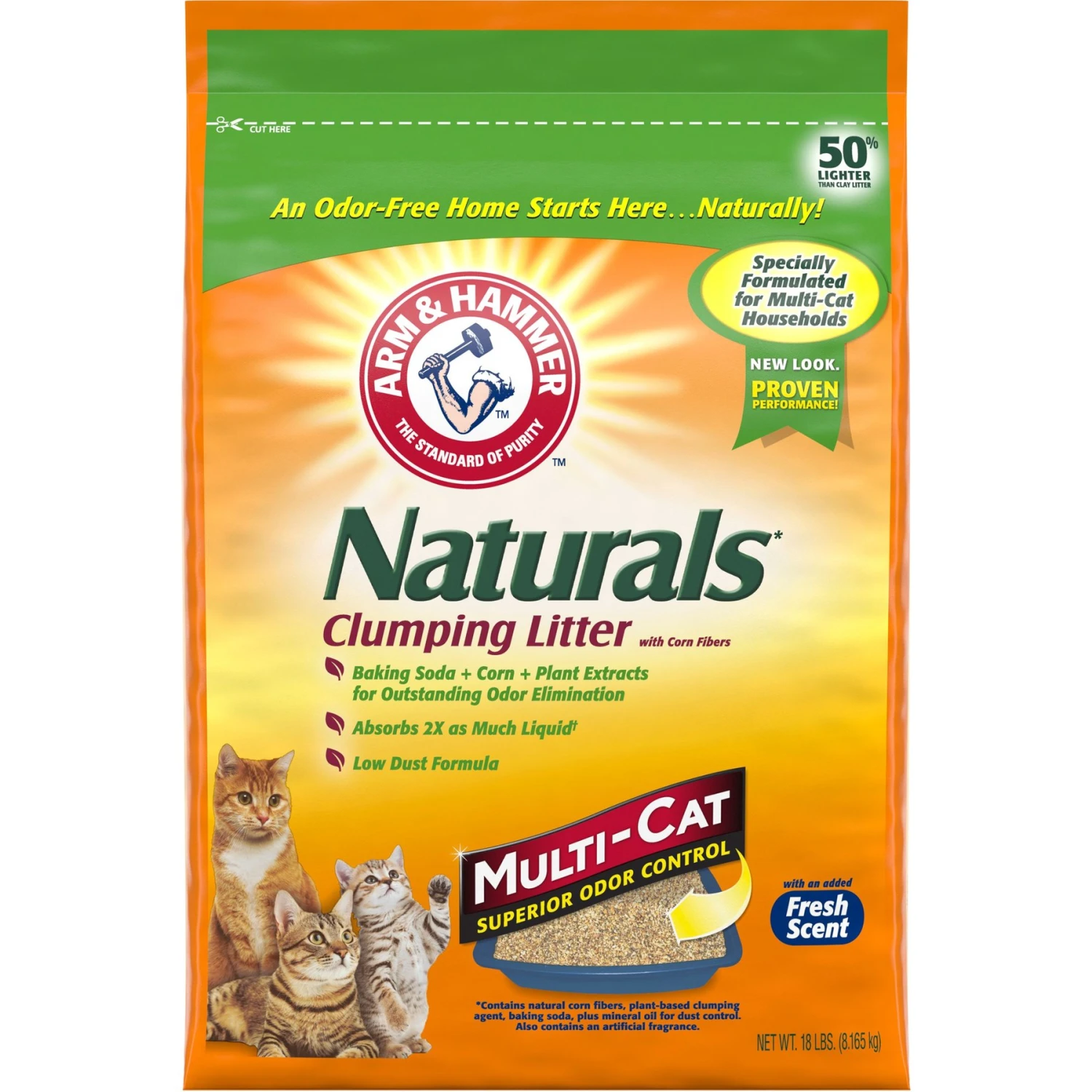 Arm & Hammer Litter Naturals Scented Clumping Corn Cat Litter