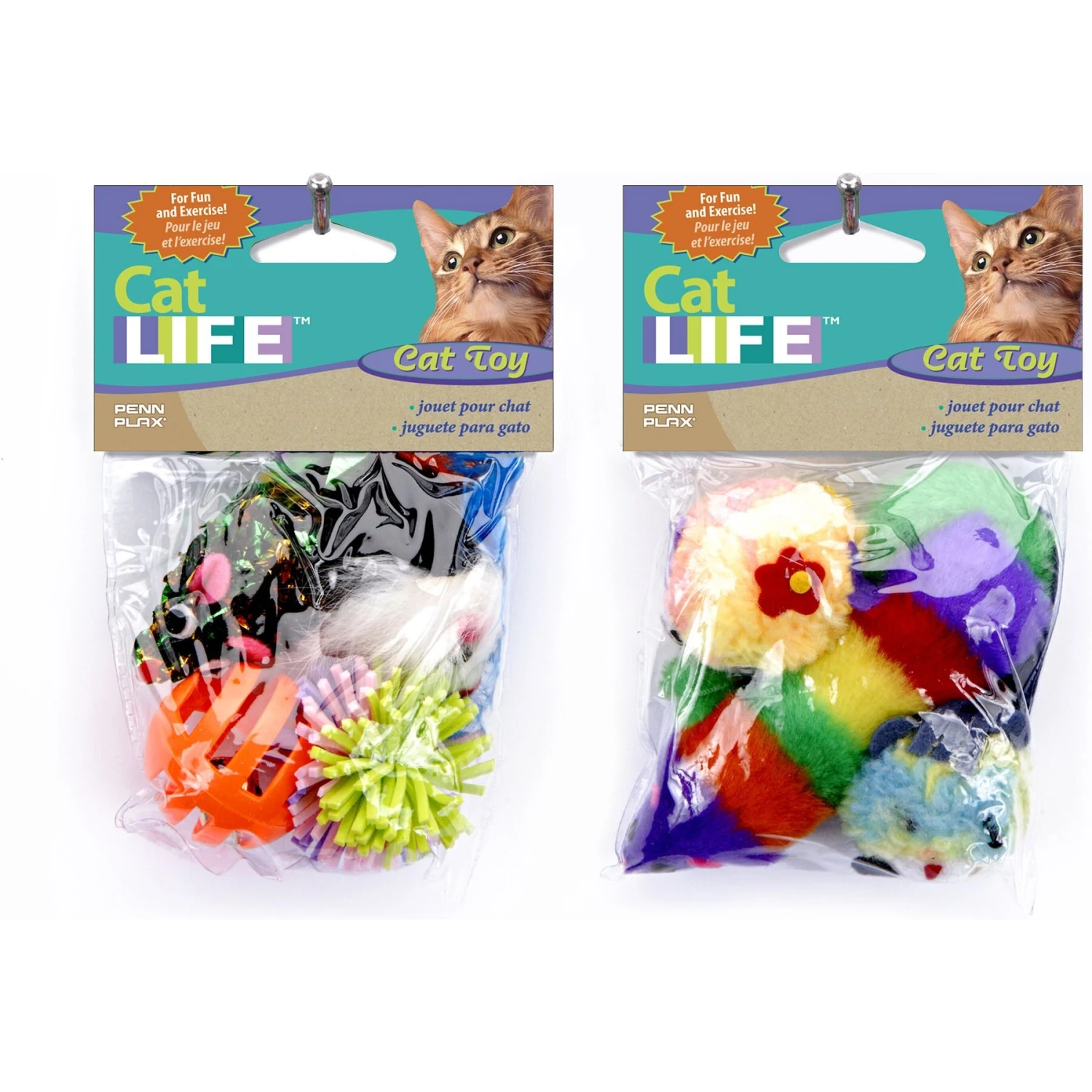 Penn-Plax Play-Fulls Multi-Pack Cat Toys, Color Varies