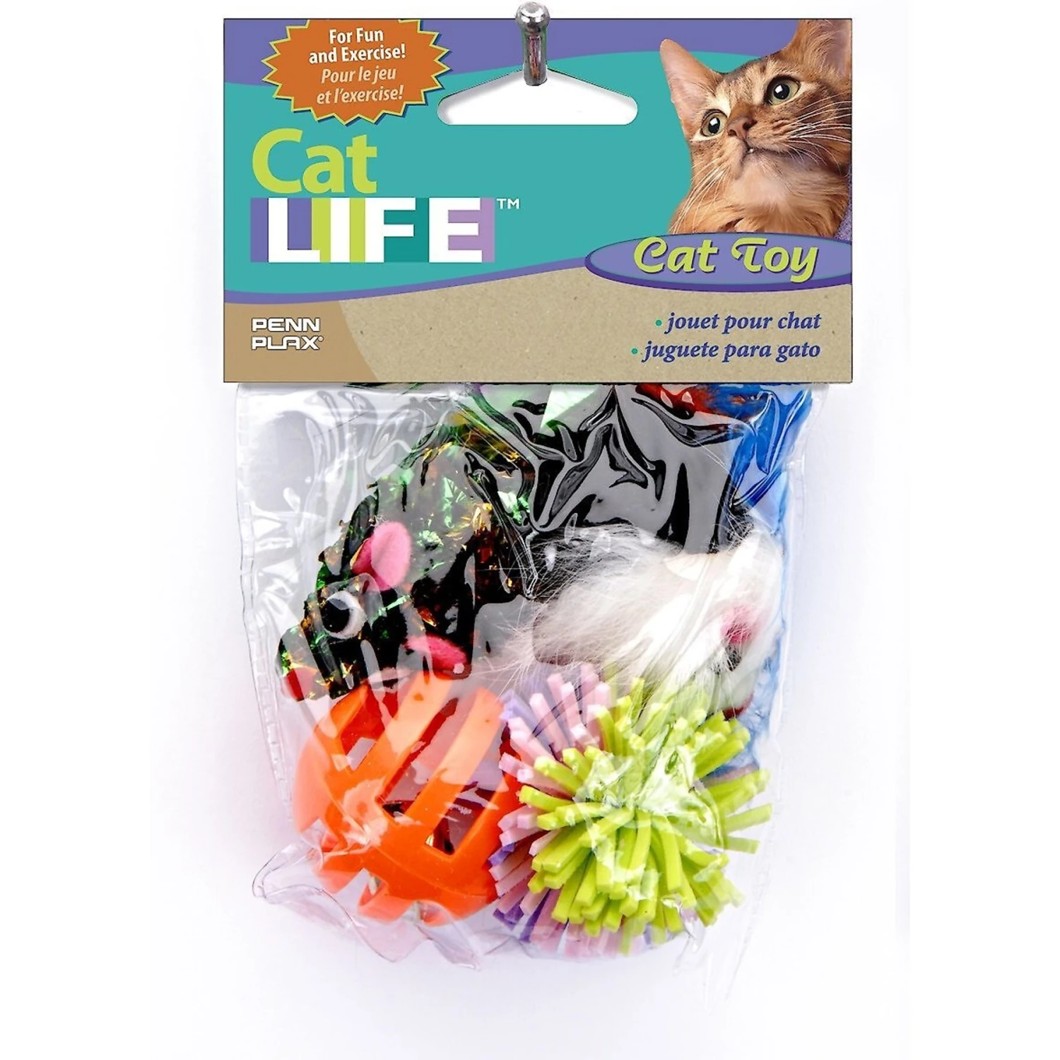 Penn-Plax Play-Fulls Multi-Pack Cat Toys, Color Varies - Image 2