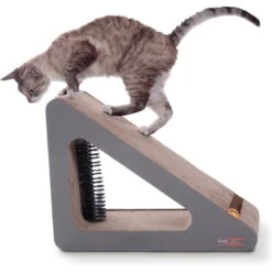 K&H Pet Products Creative Kitty Scratch, Ramp & Groom Cat Toy With Catnip