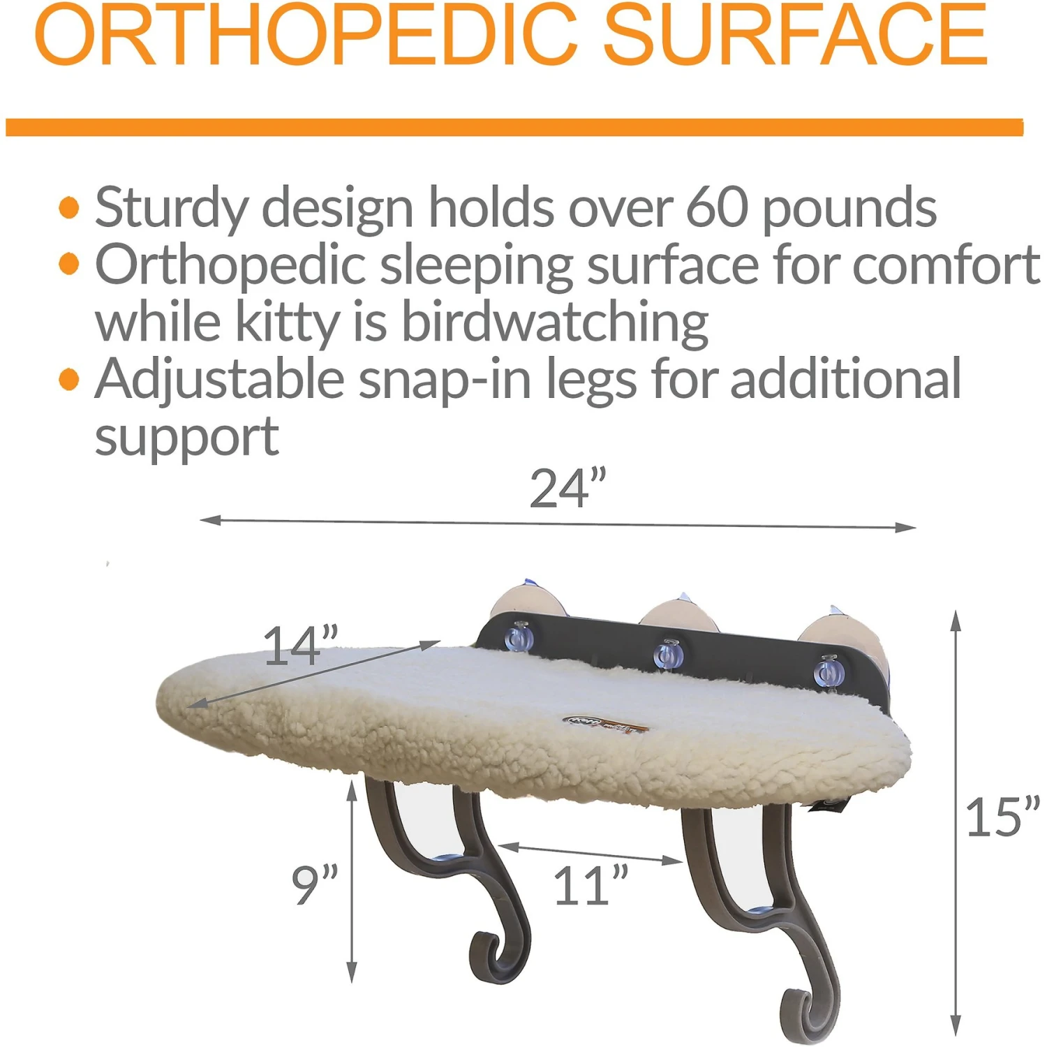 K&H Pet Products Universal Mount Cat Window Perch - Image 2