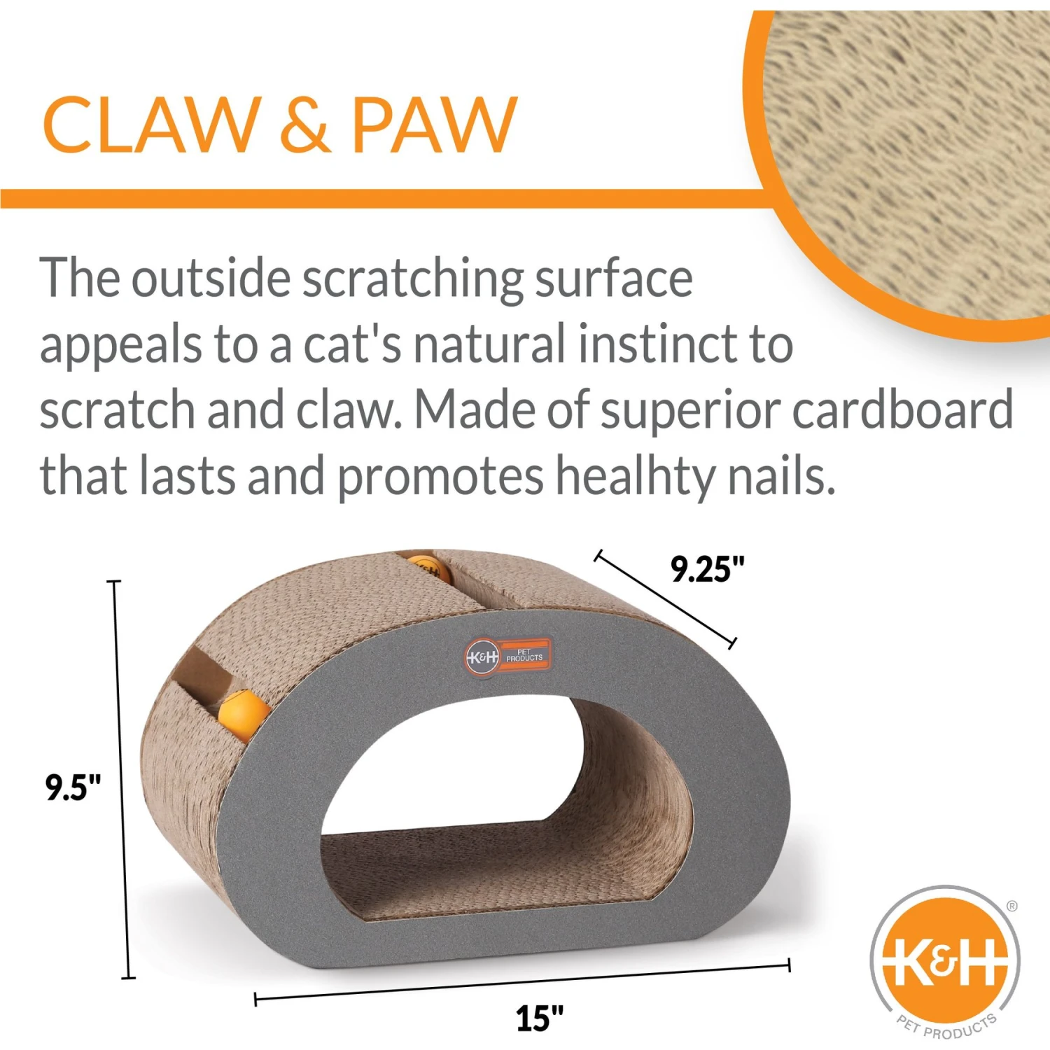 K&H Pet Products Creative Kitty Tunnel Cat Scratcher Toy - Image 3