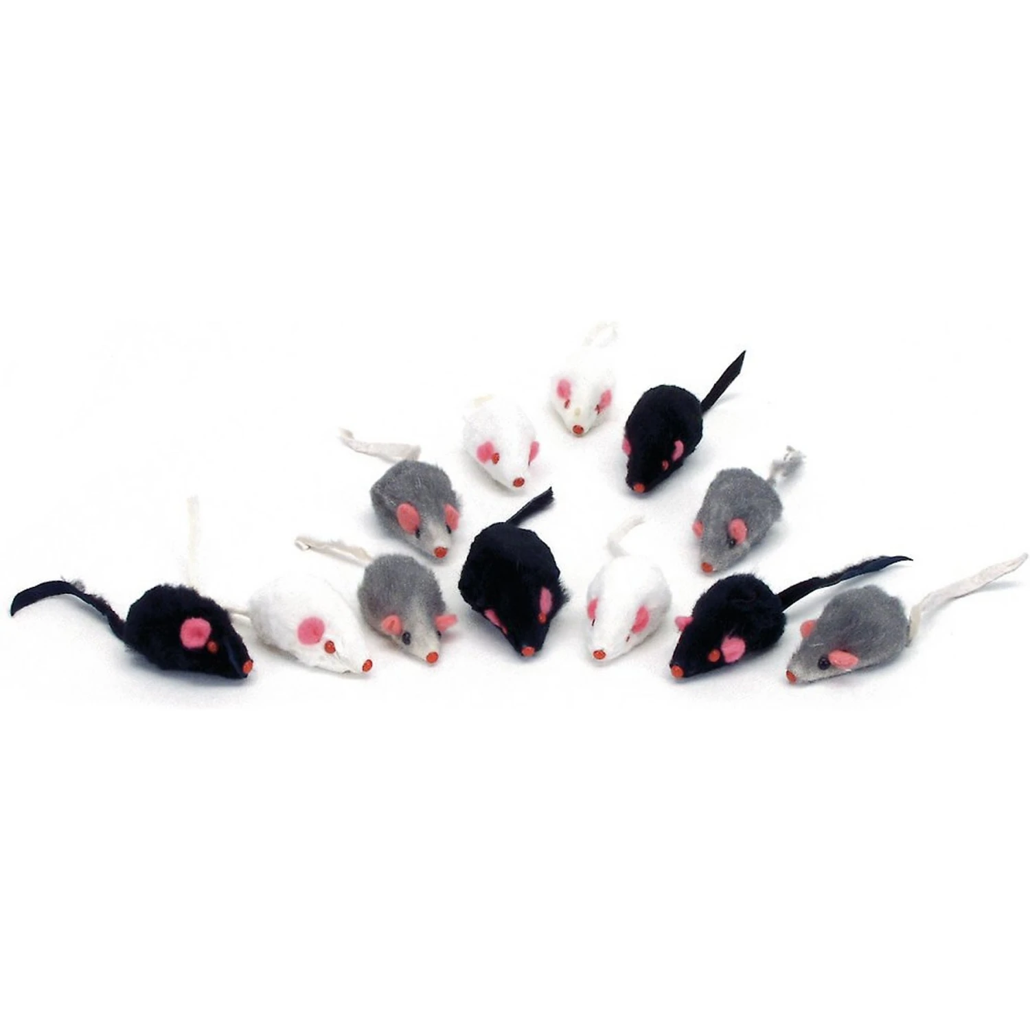 Turbo Assorted Mice Cat Toy, 12 Count