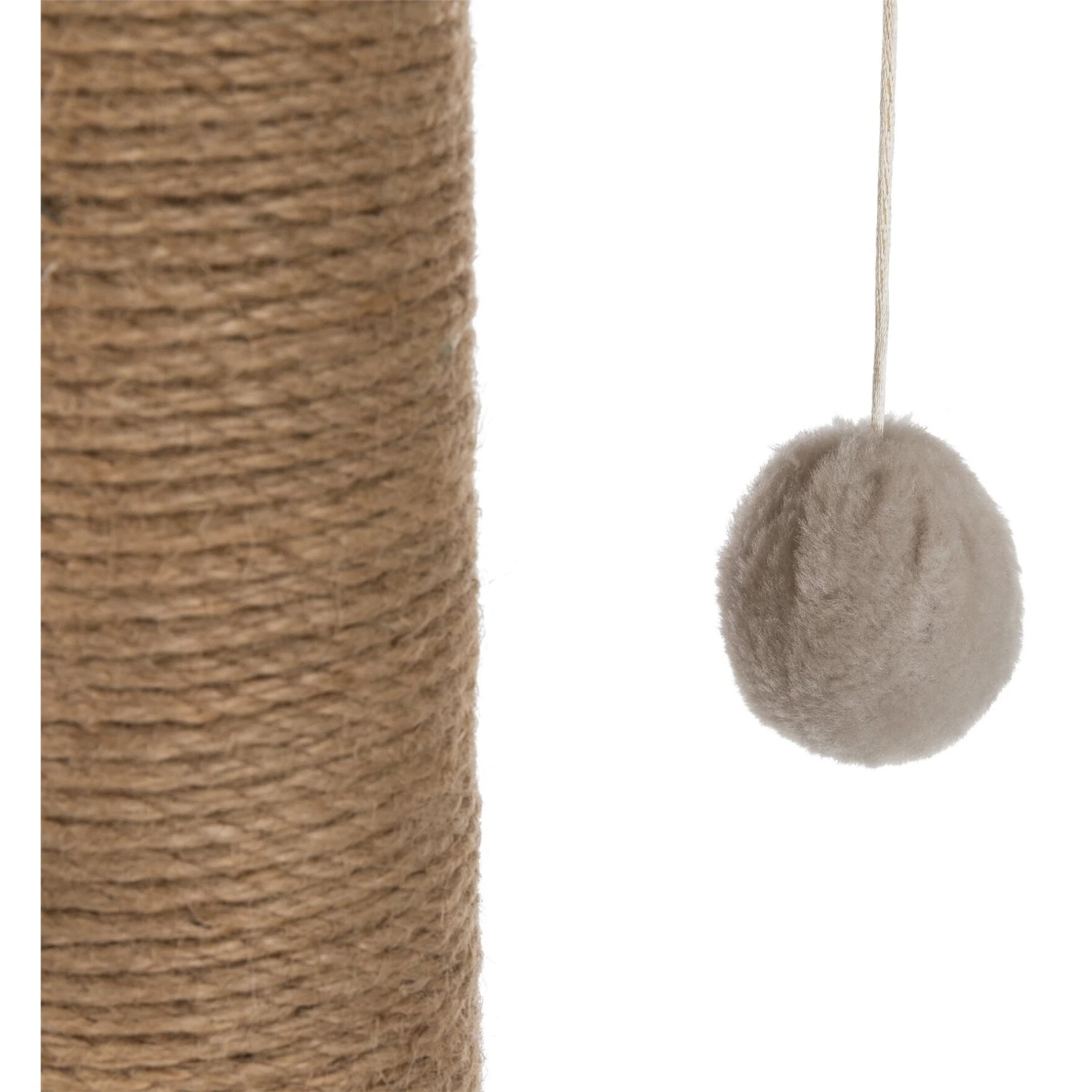TRIXIE Valencia 28-in Plush Cat Tree & Scratching Post With Condo & Cat Toy - Image 3