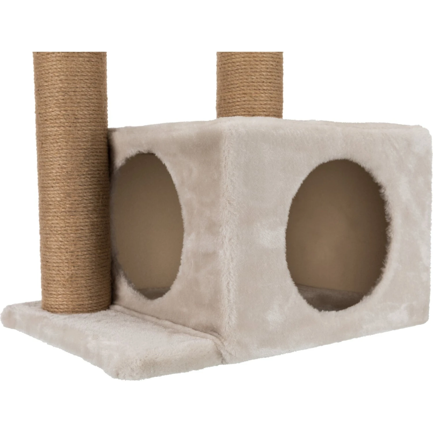 TRIXIE Valencia 28-in Plush Cat Tree & Scratching Post With Condo & Cat Toy - Image 7