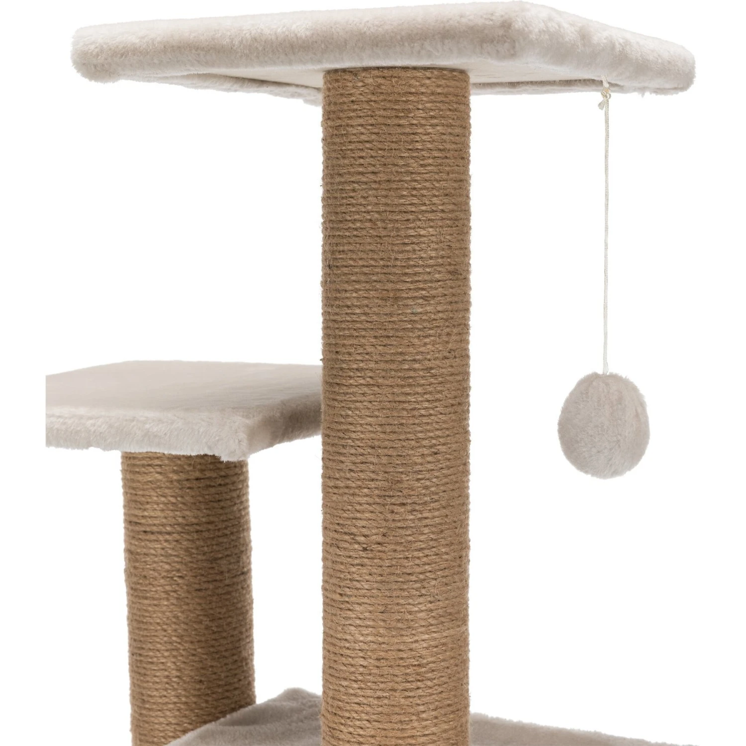 TRIXIE Valencia 28-in Plush Cat Tree & Scratching Post With Condo & Cat Toy - Image 8