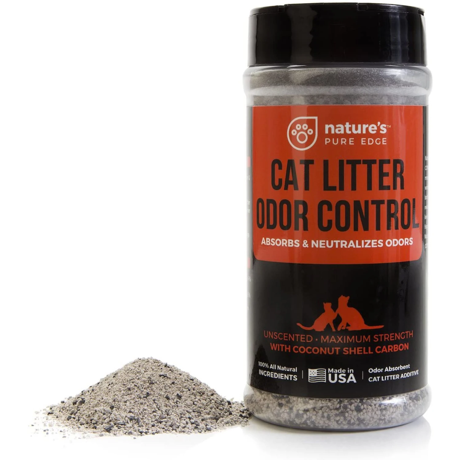 Nature's Pure Edge Cat Litter Odor Control Deodorizer, 1-lb Bottle - Image 2