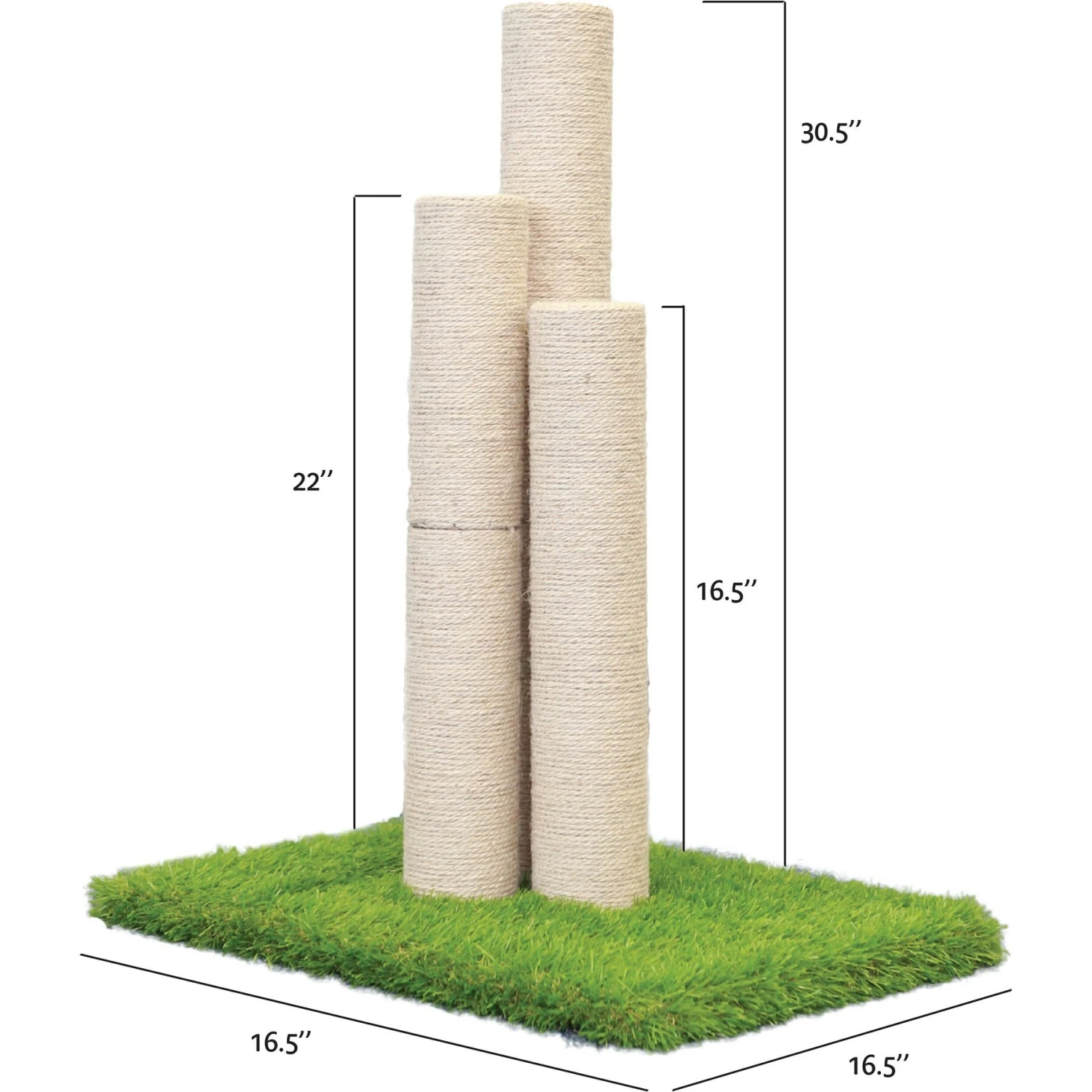 On2Pets Skyline 22-in Sisal Cat Scratching Post - Image 2