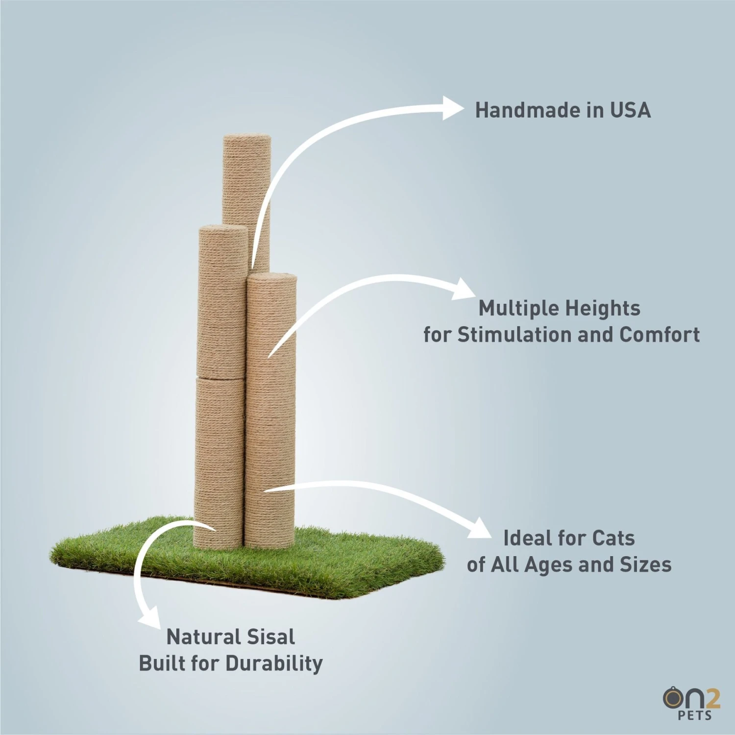 On2Pets Skyline 22-in Sisal Cat Scratching Post - Image 5