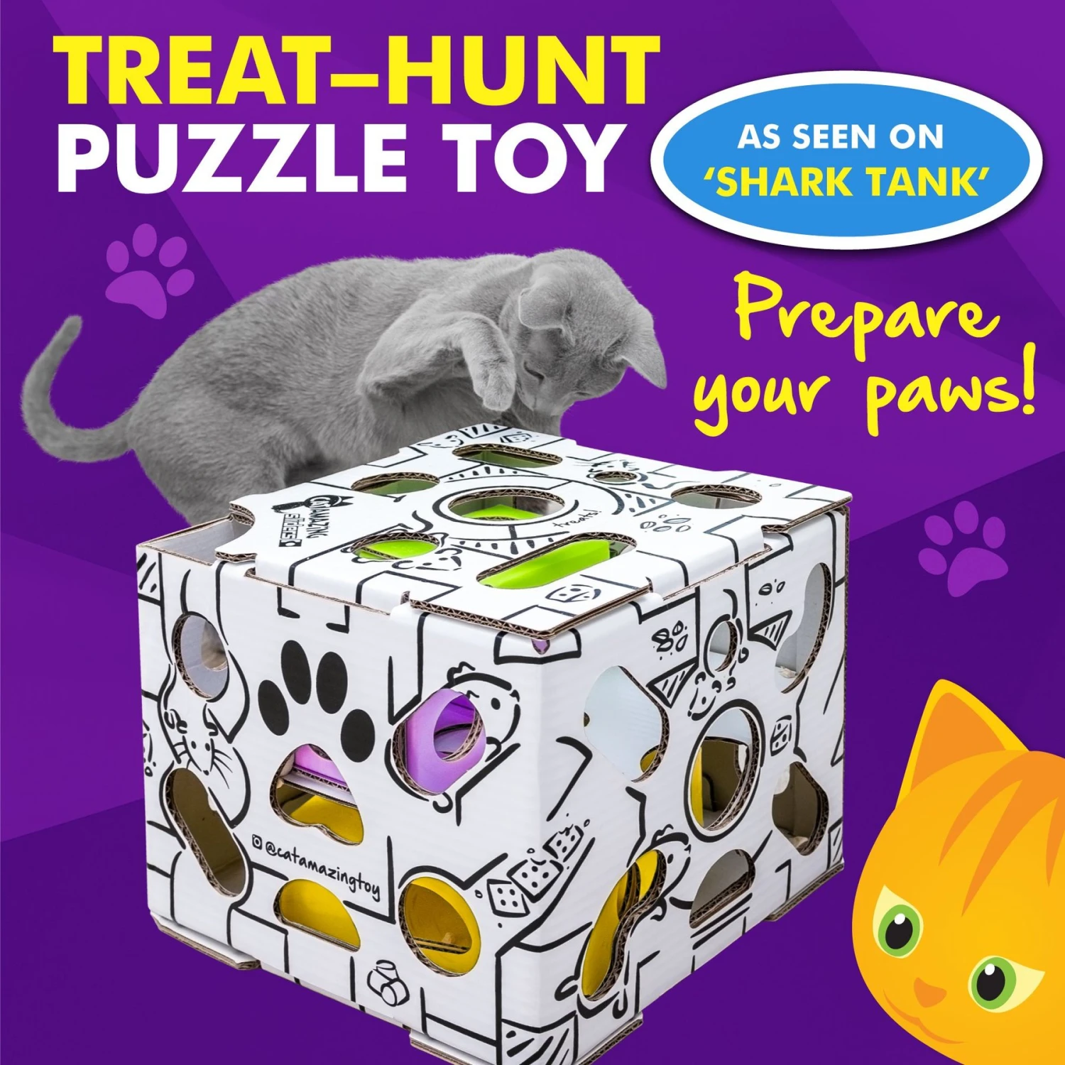 Cat Amazing Sliders Interactive Treat Maze & Puzzle Cat Toy - Image 2