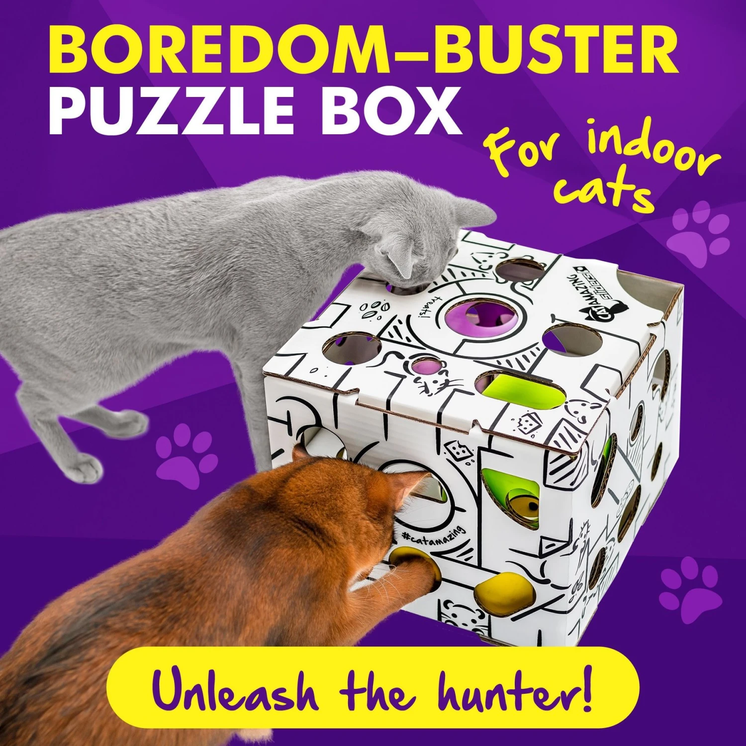 Cat Amazing Sliders Interactive Treat Maze & Puzzle Cat Toy - Image 3