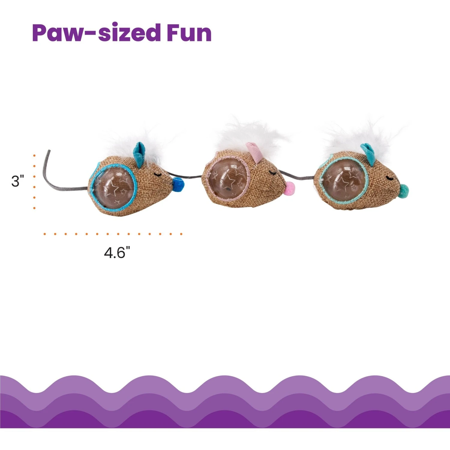 Catstages Mousin' Around Hide 'N Treat Dispenser Cat Toy, 3 Count - Image 5