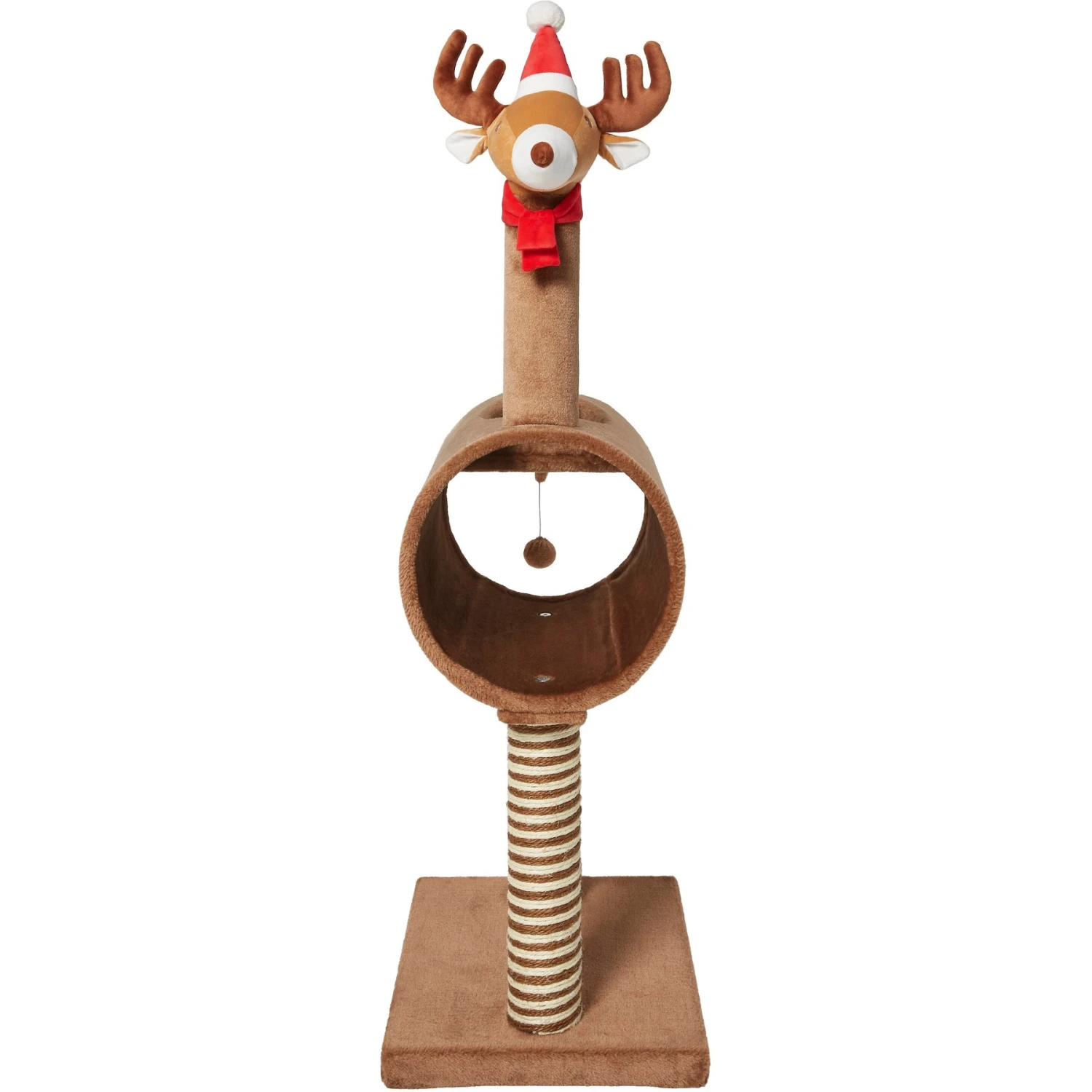 Frisco Holiday 52.3-in Reindeer Cat Scratching Post & Tunnel - Image 4