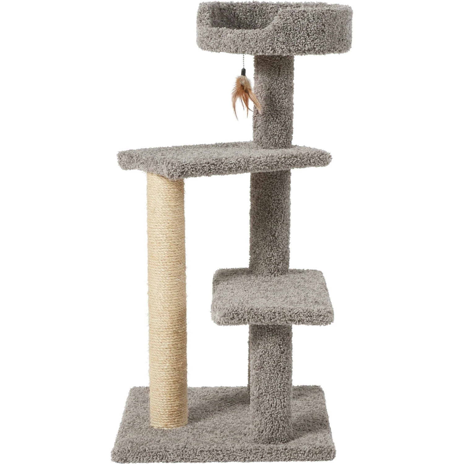 Frisco 41.5-in Real Carpet Wooden Cat Tree - Image 4