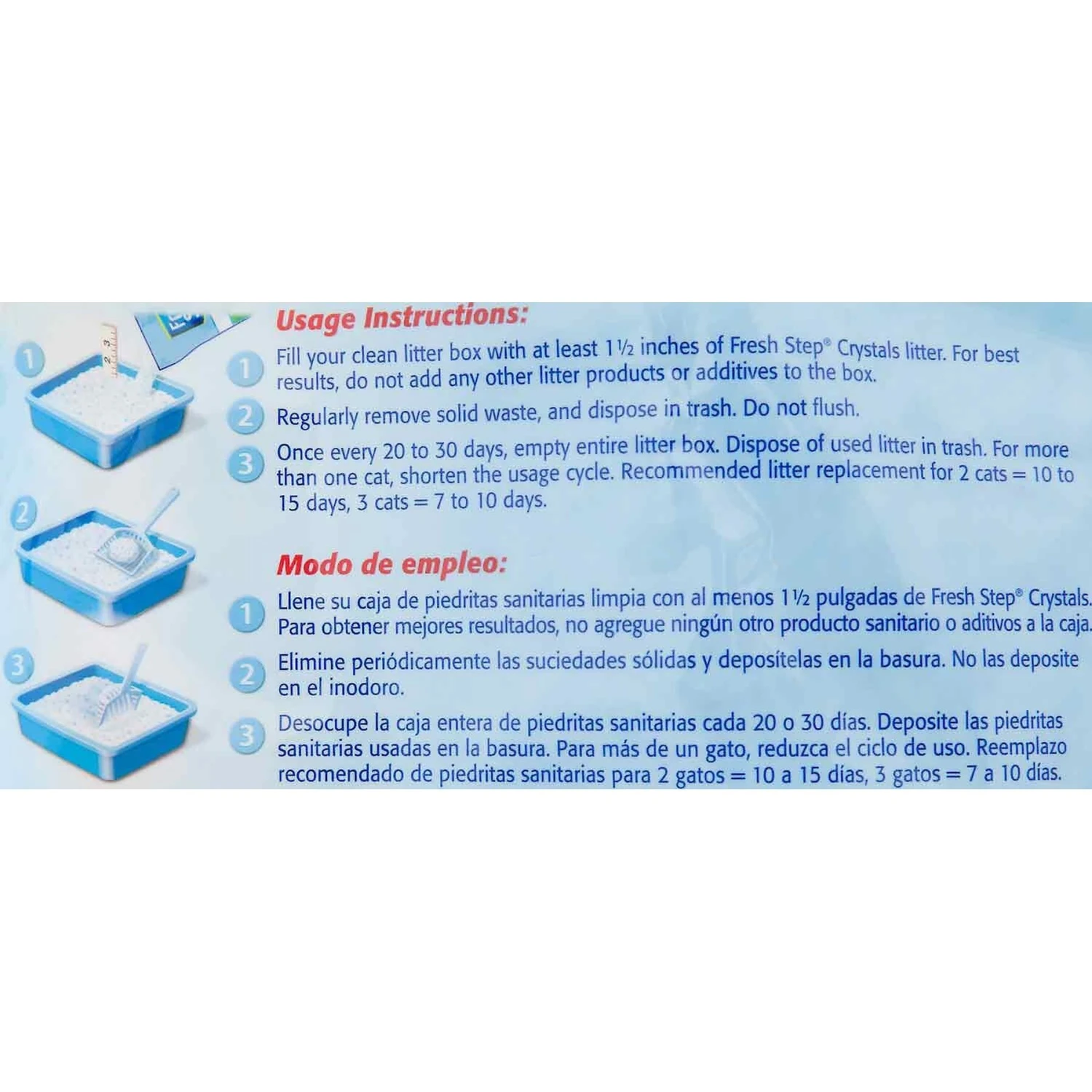 Fresh Step Products Fresh Scent Cat Litter Deodorizing Crystals & Fresh Step Fresh Scented Non-Clumping Crystal Cat Litter - Image 5