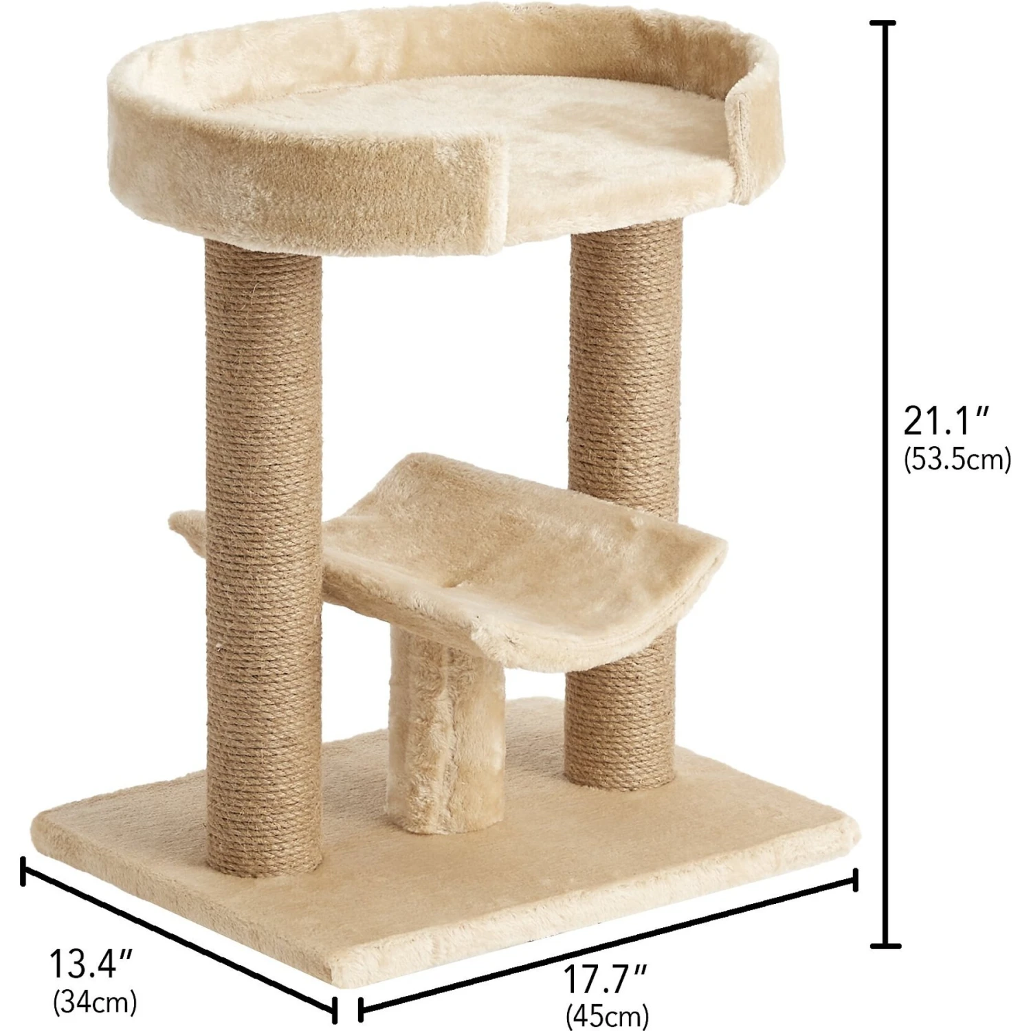 Two By Two The Laurel 21.1-in Jute Cat Scratching Post, Beige - Image 2