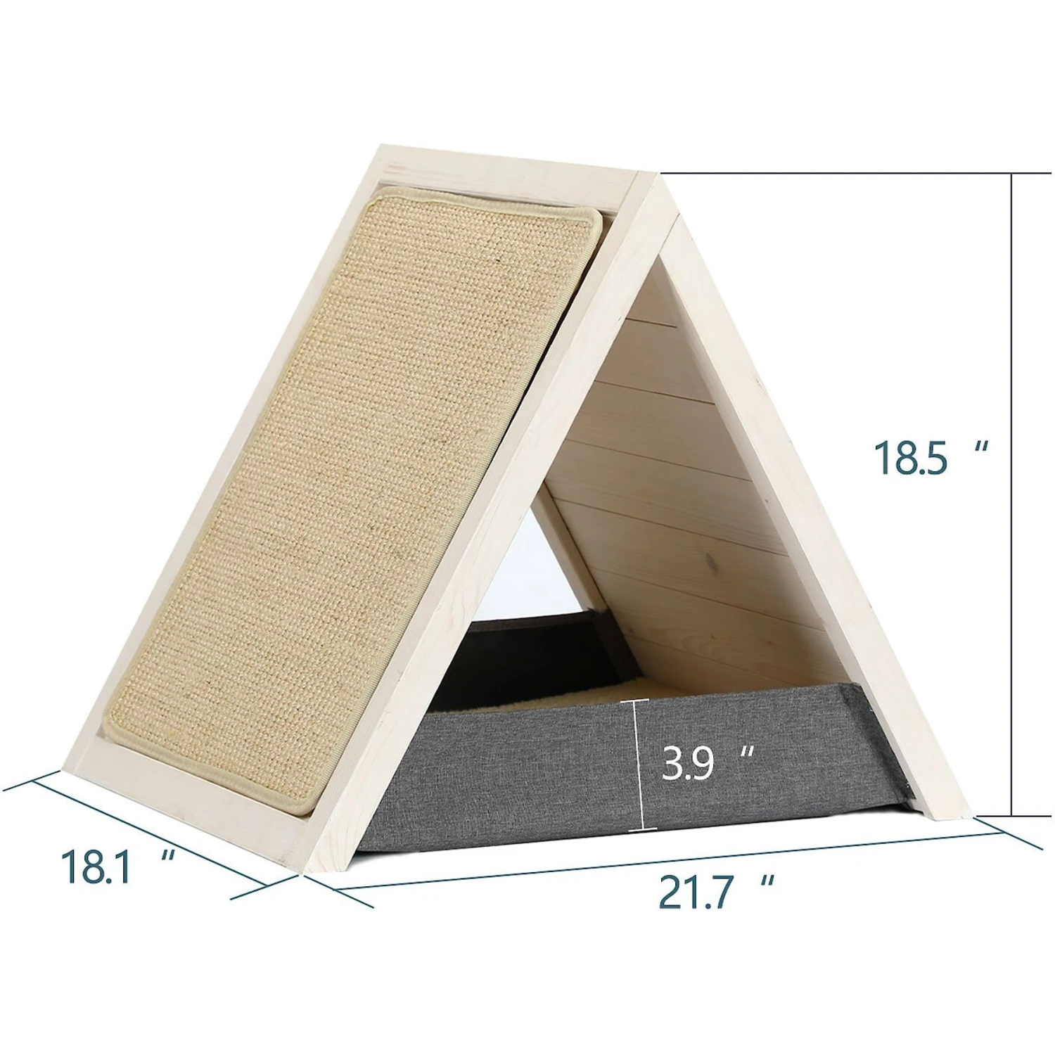 Petsfit Triangular Pets Indoor Cat House With Sisal Mat - Image 2