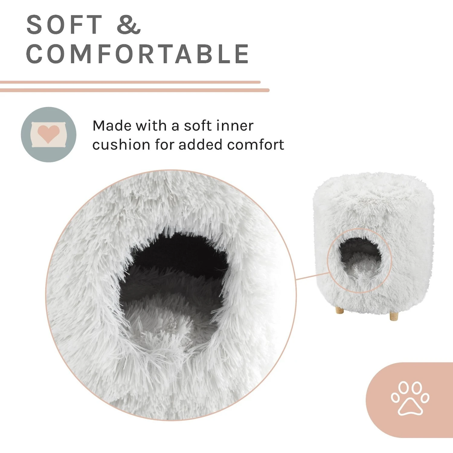 Sam's Pets Rocket 18-in Cat Tree Cylinder, White - Image 6