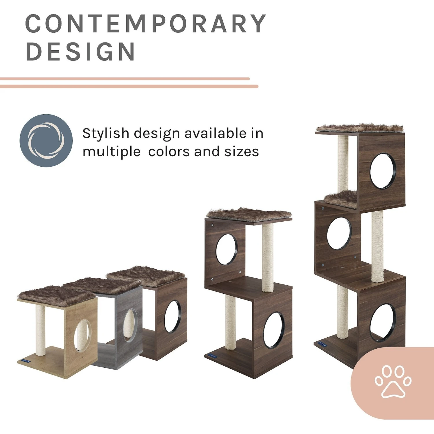 Sam's Pets Sheree 34-in Cat Tree, Dark Brown - Image 5