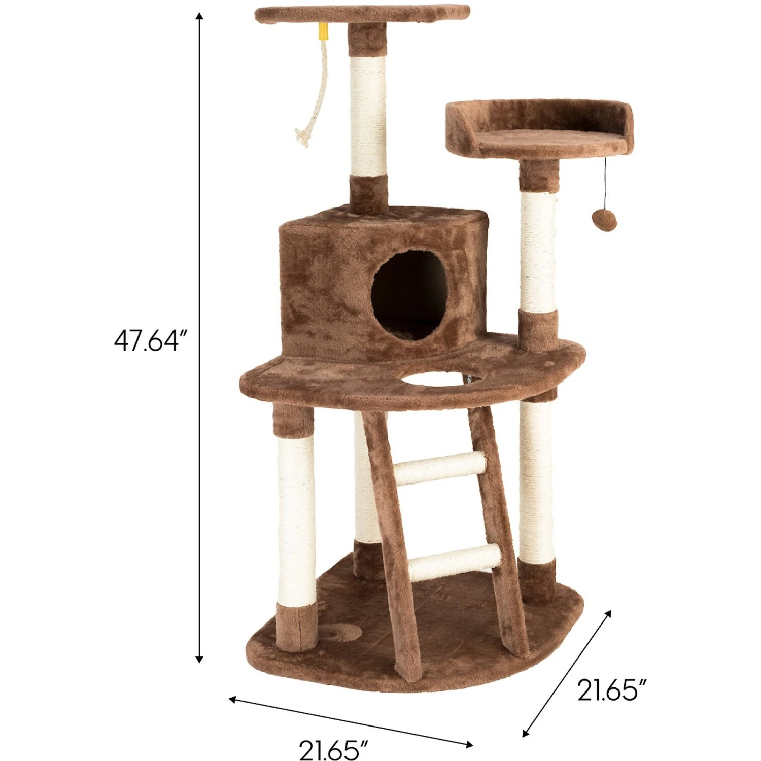 IRIS USA 47-in Plush Cat Tree - Image 2