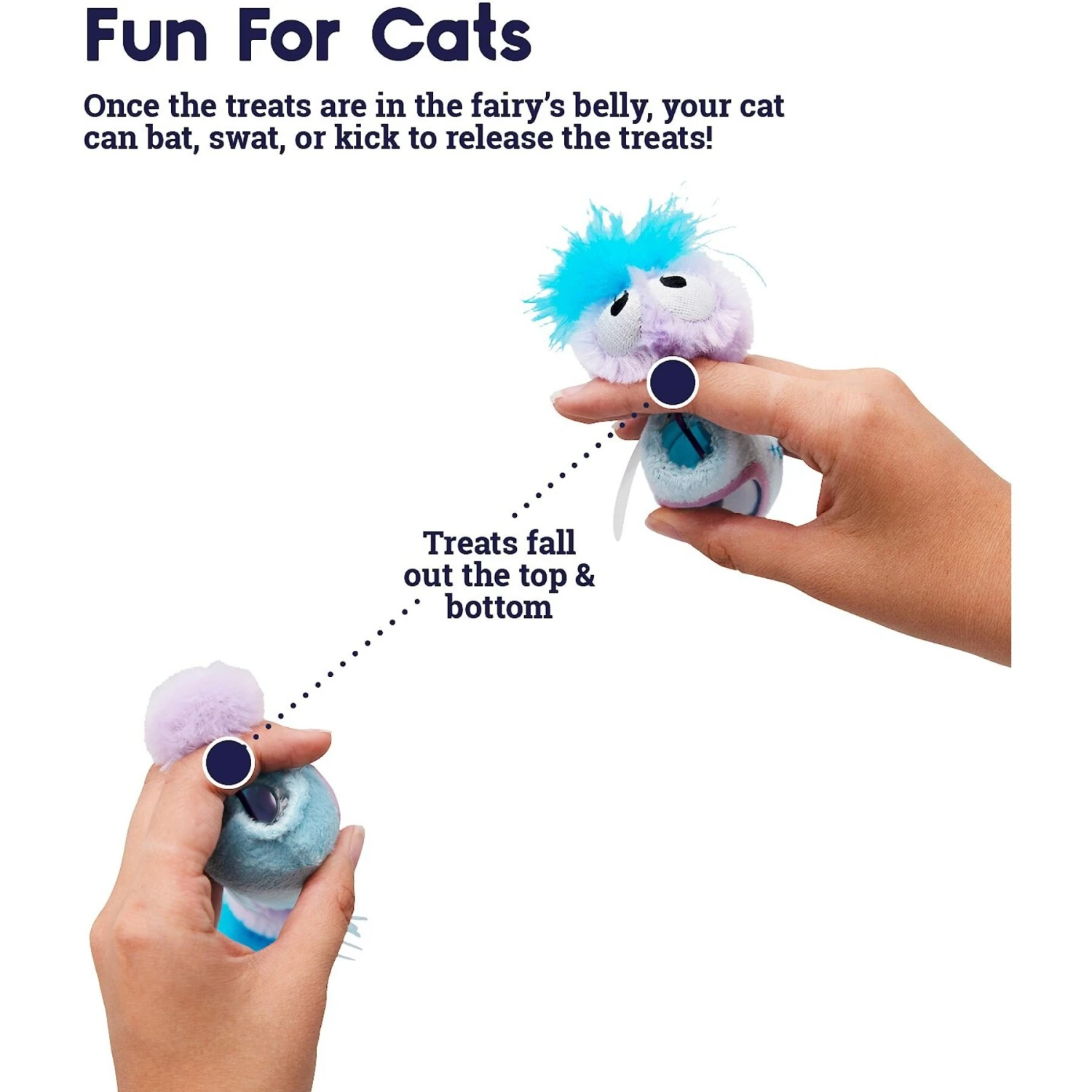 Catstages Swat N Treat Fairy Kicker Cat Toy With Catnip, Purple - Image 3