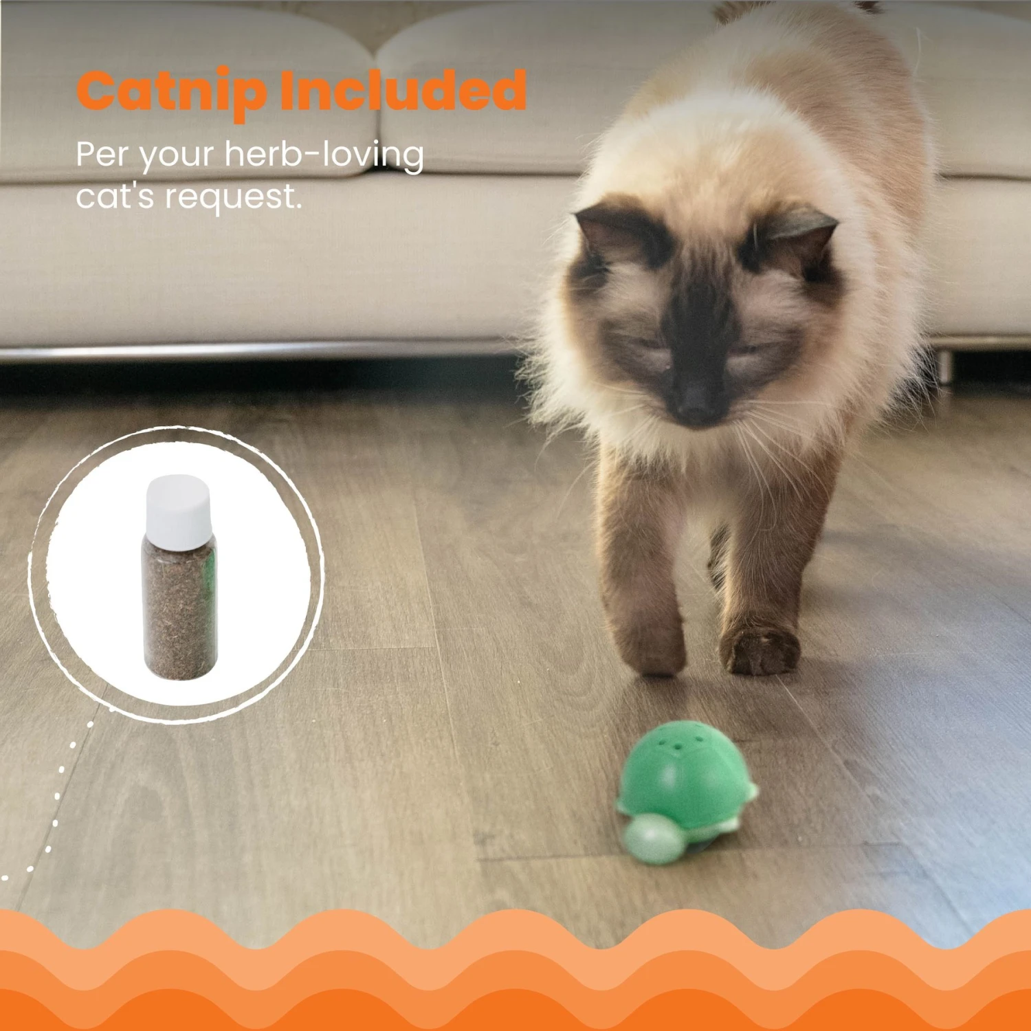 Catstages Wobble Turtle Catnip Diffuser Cat Toy - Image 3