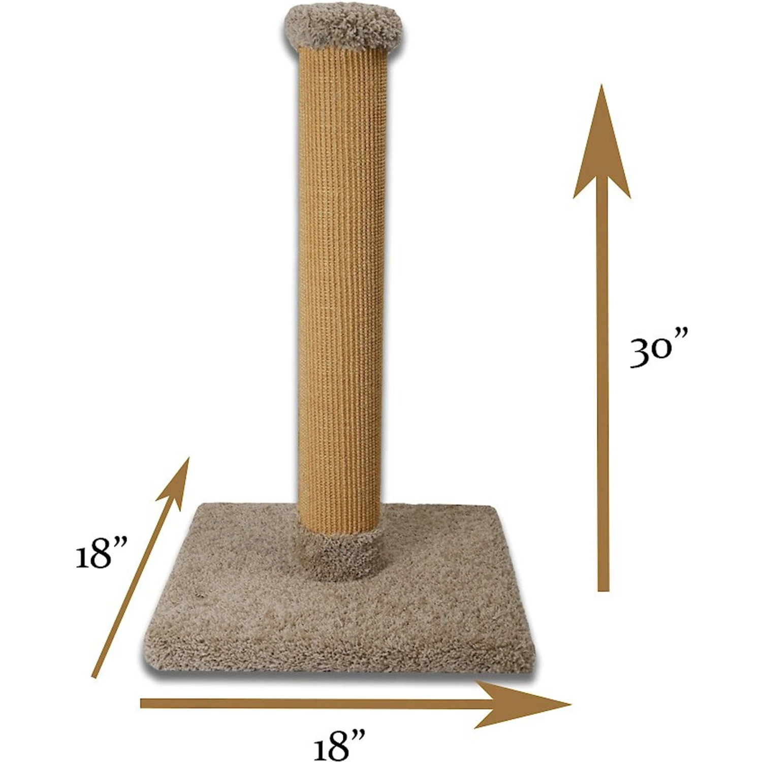 Royal Cat Boutique 30-in Sisal Cat Scratching Post, Neutral - Image 4