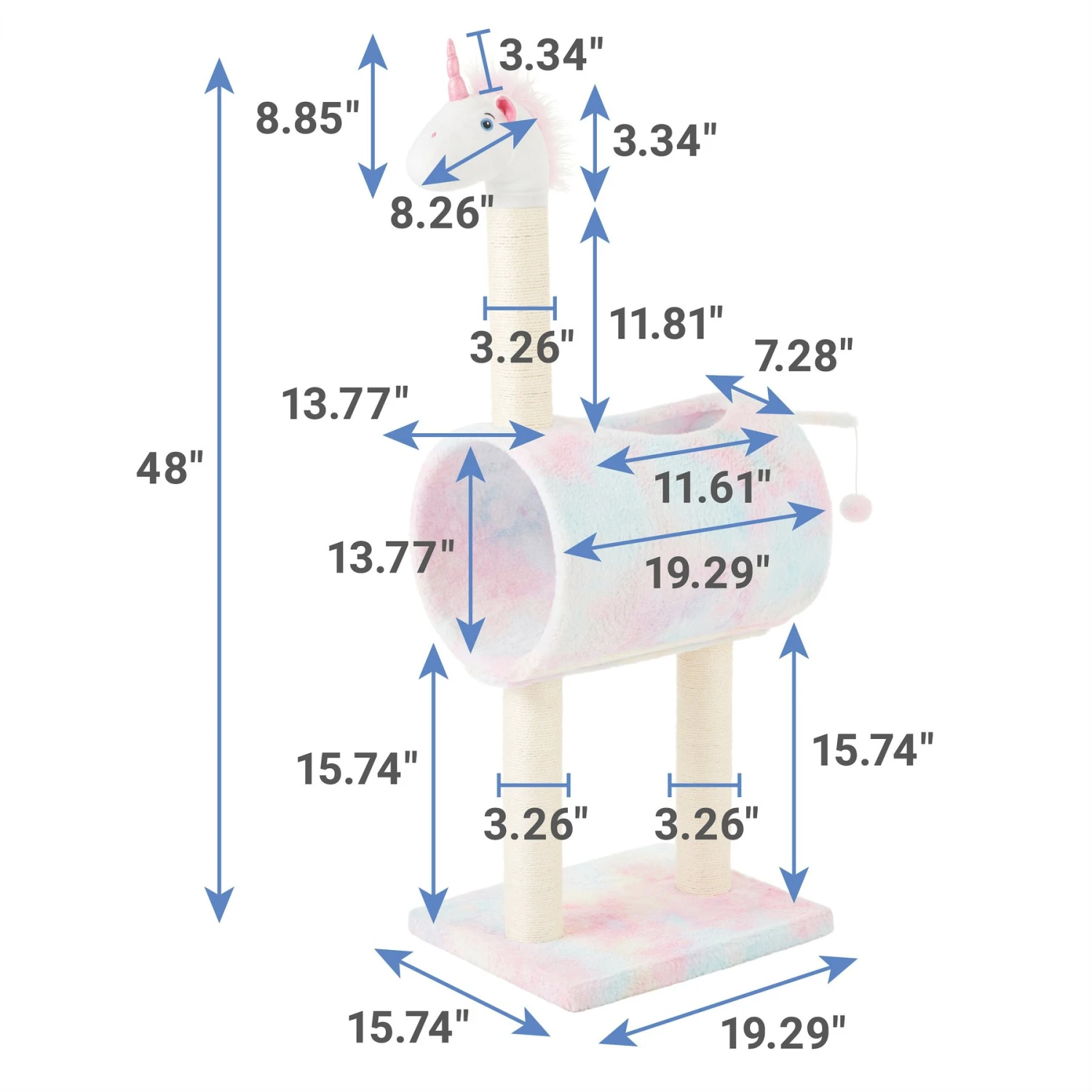 Frisco Animal Series Cat Tunnel With Scratching Post - Image 2