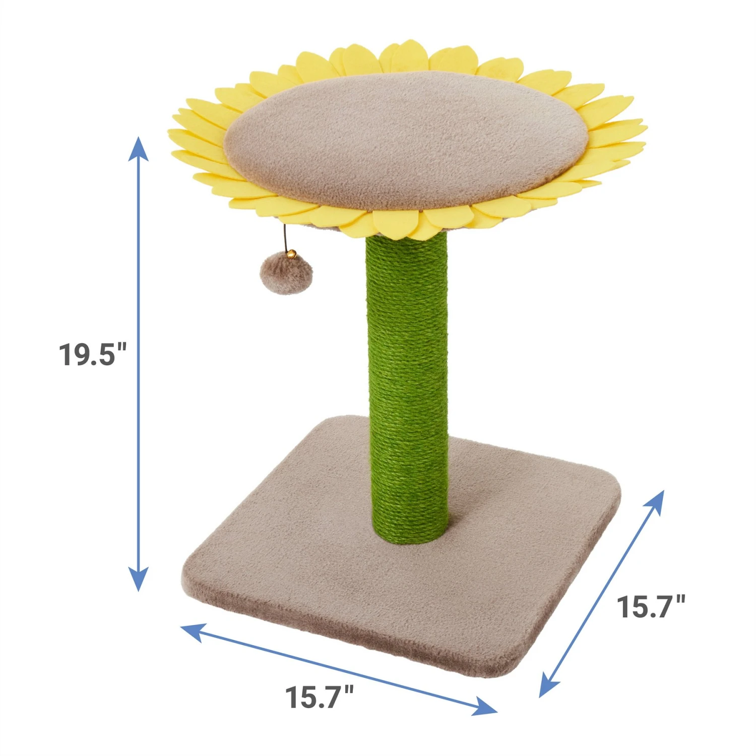 Frisco Sunflower Cat Scratching Post, Single Post - Image 2
