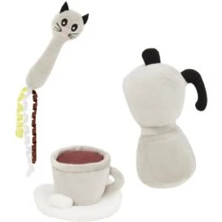 Frisco Brunch Coffee Set Plush Cat Toy With Catnip